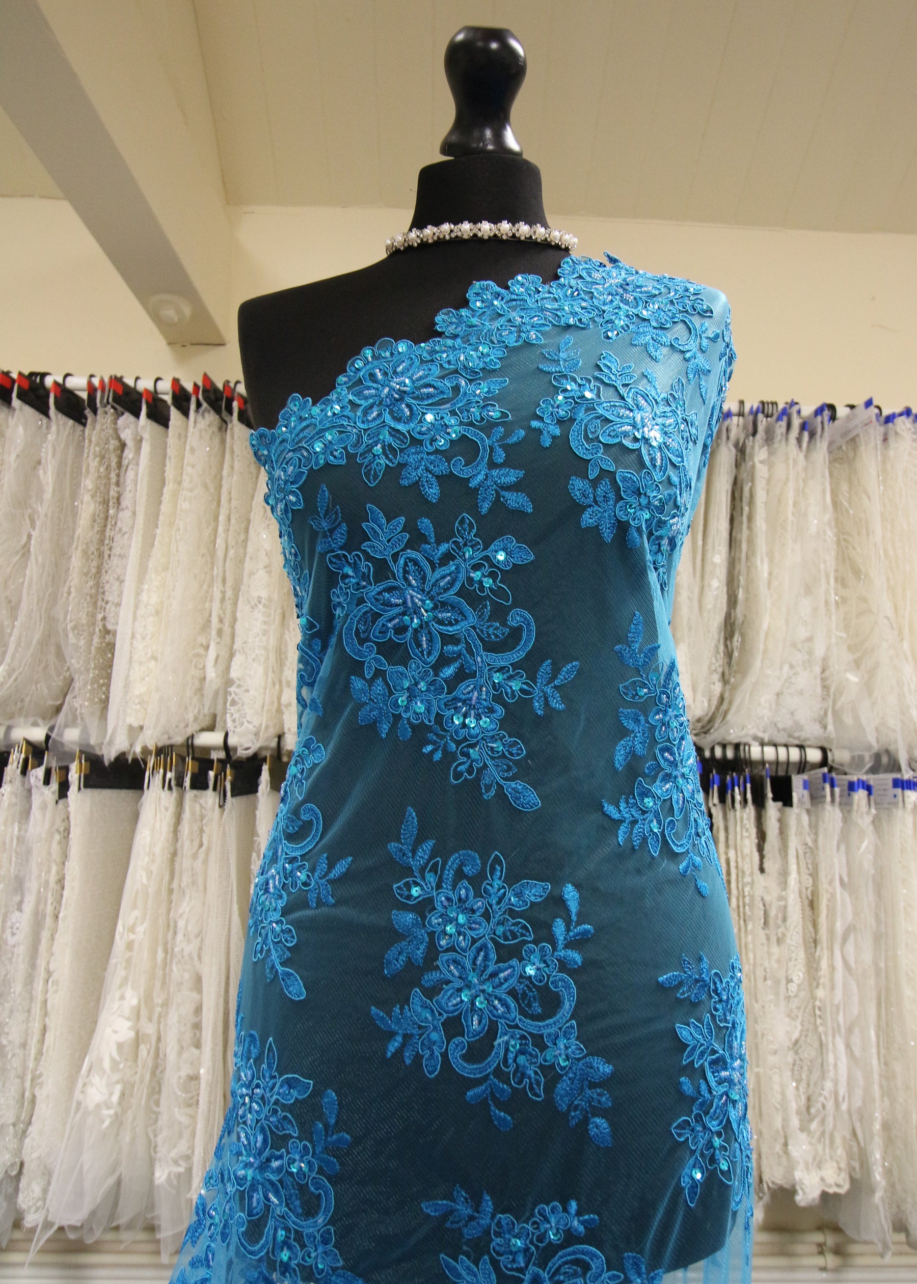 Turquoise Beaded Lace - Kady