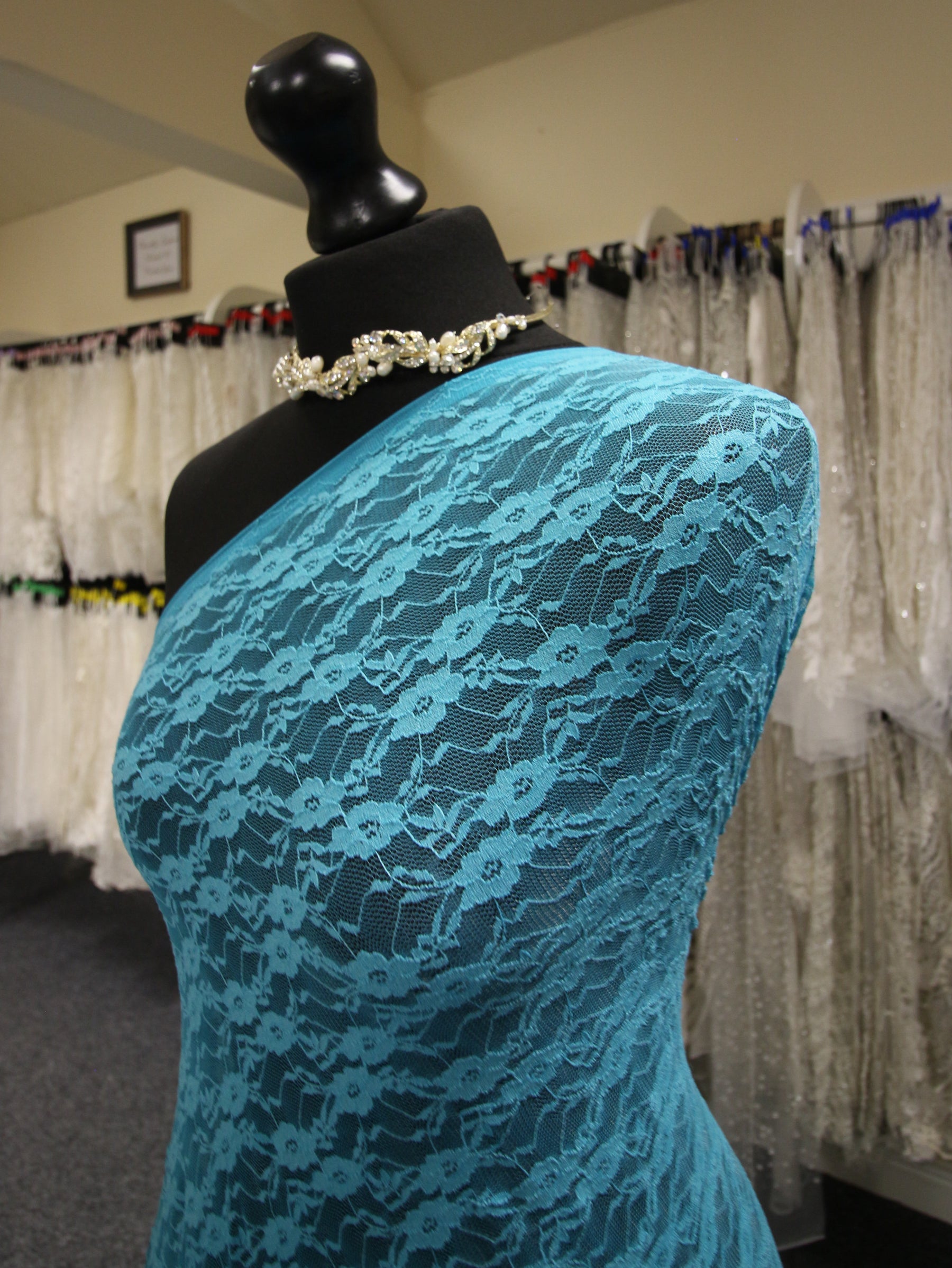 Turquoise Stretch Lace - Yvonne