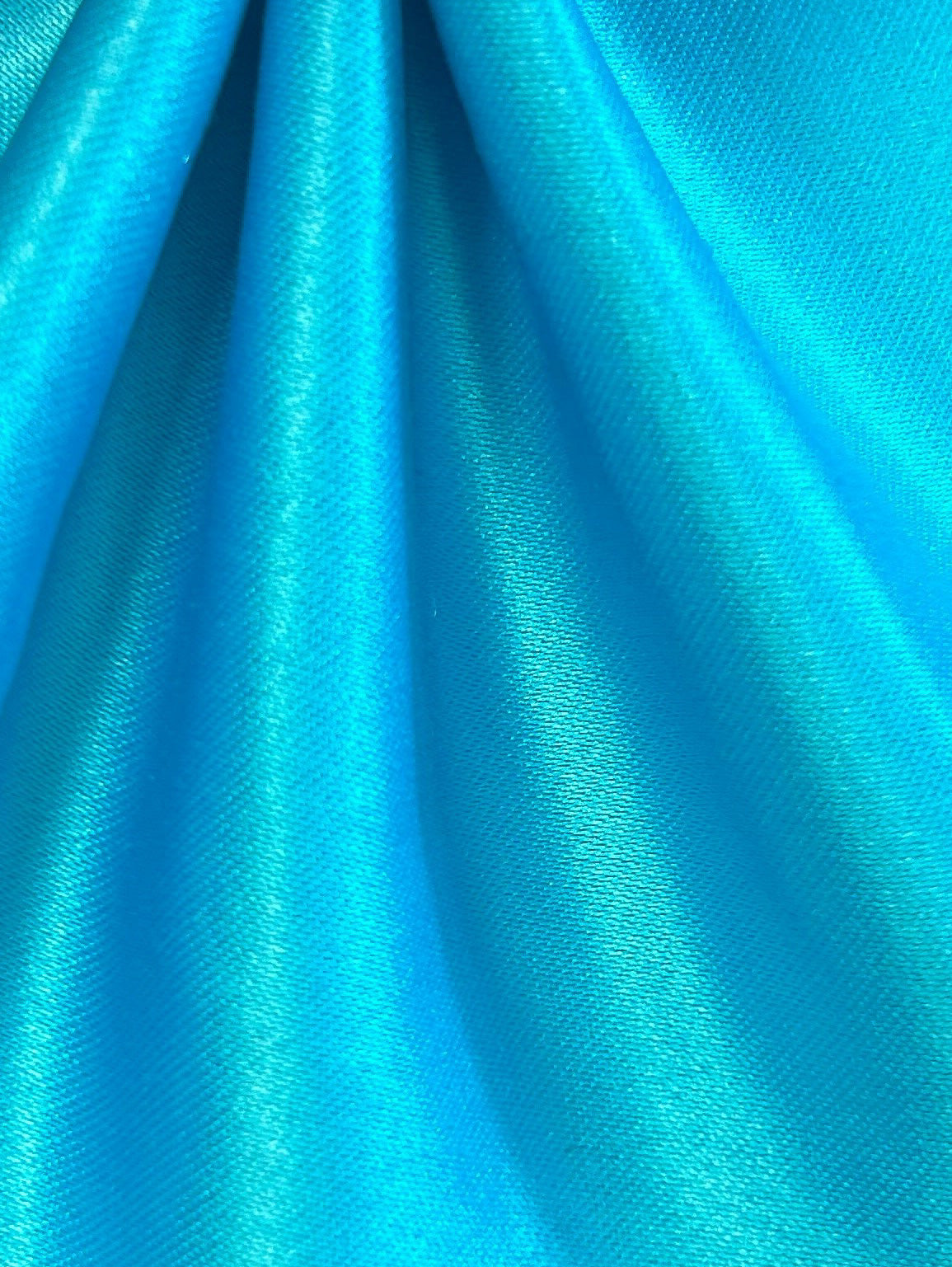 Turquoise Polyester Satin - Majestic Turquoise Polyester Satin - Majestic
