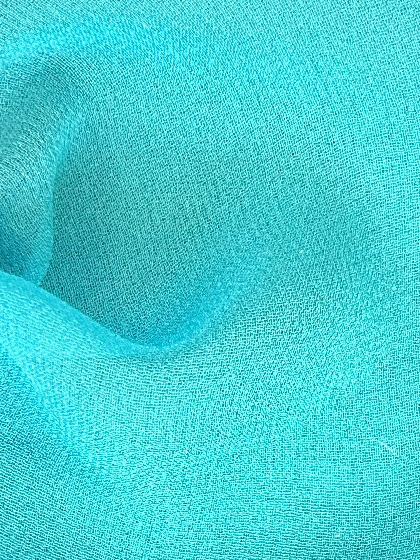 Turquoise Silk Georgette - Shimmer