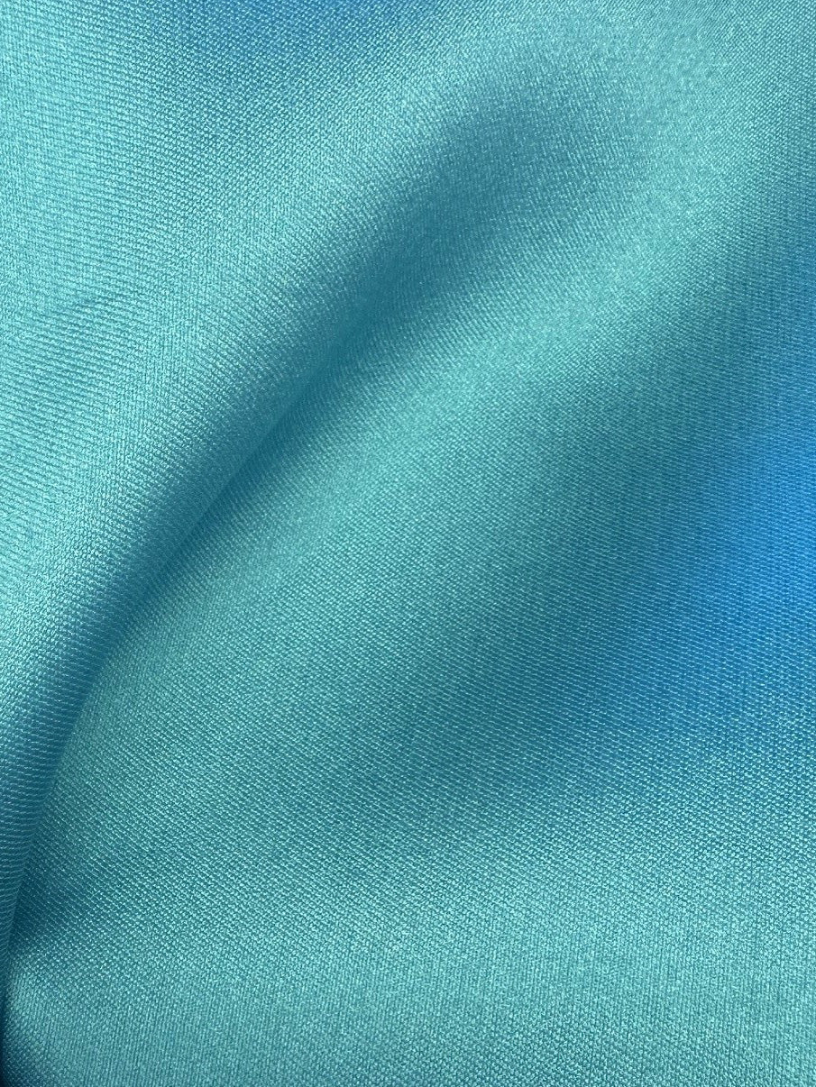 Turquoise Silk Blend Satin - Suave