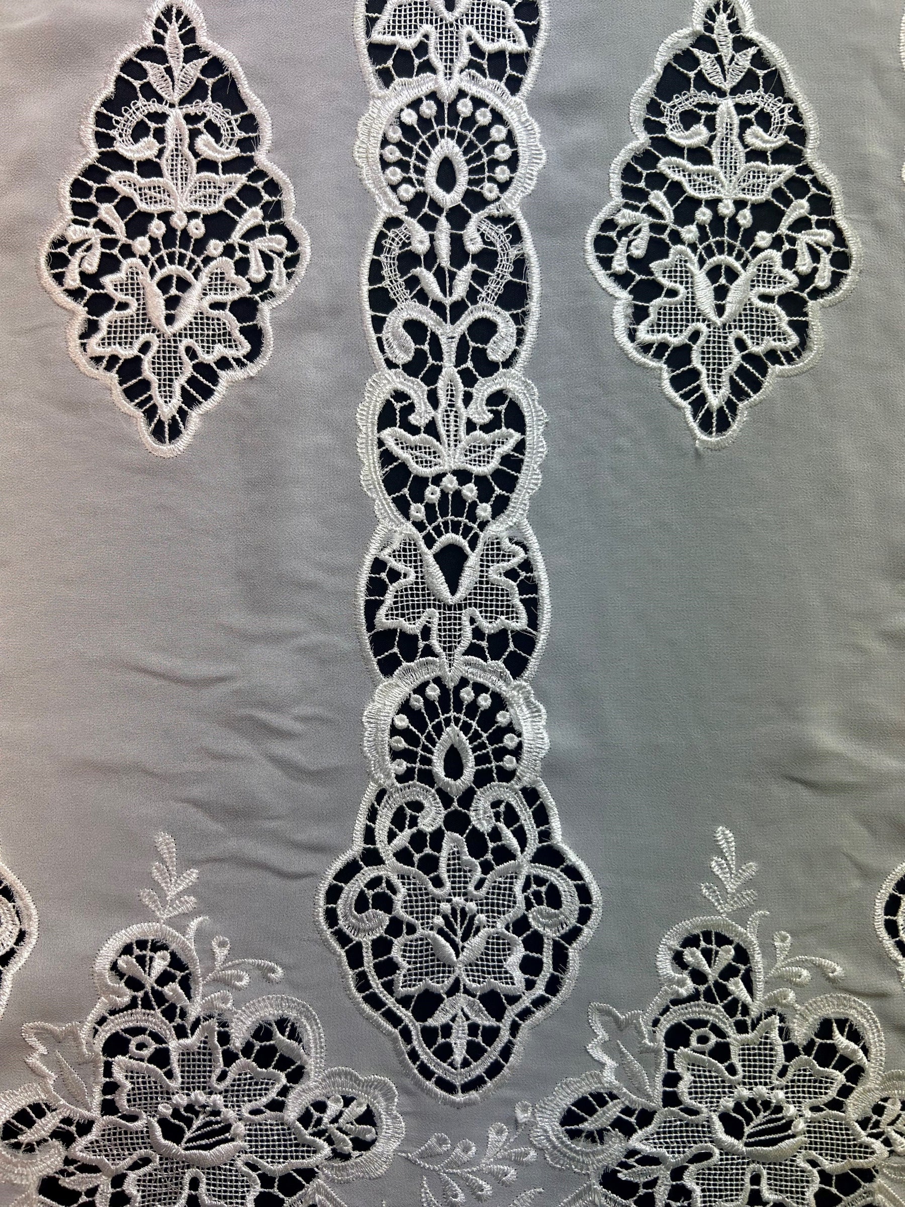 Ivory Embroidered Lace - Ursula