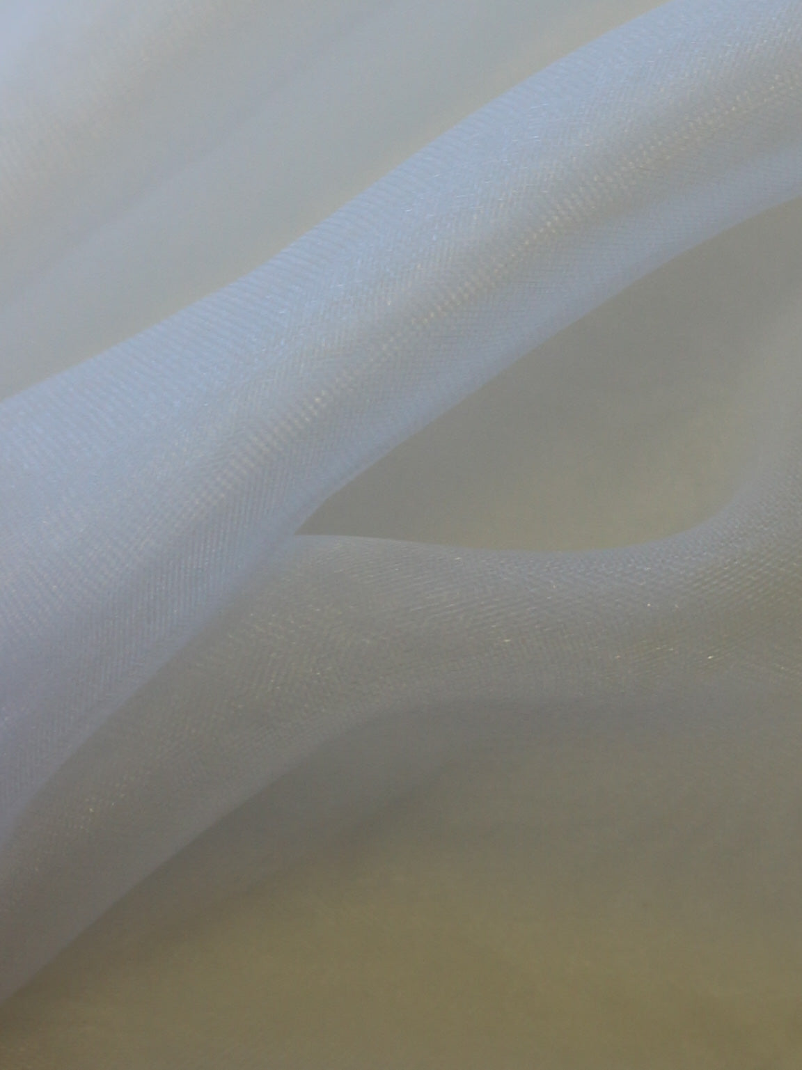 White Polyester Organza - Stardust