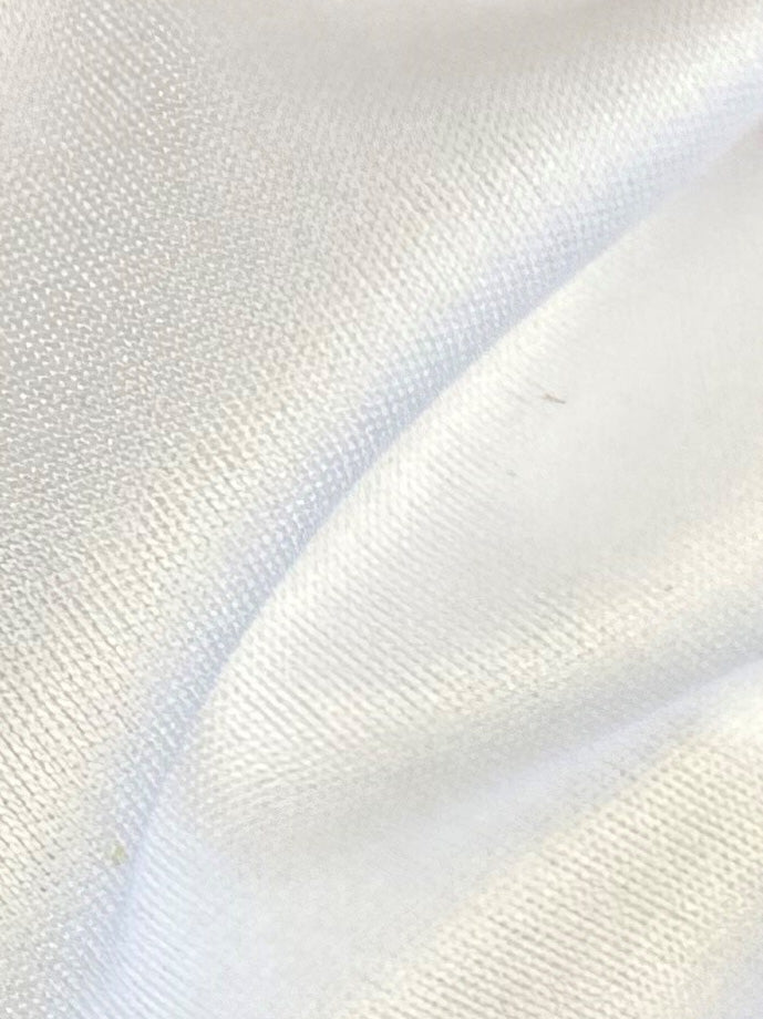 White Knitted Polyester Lining Fabric - Libra