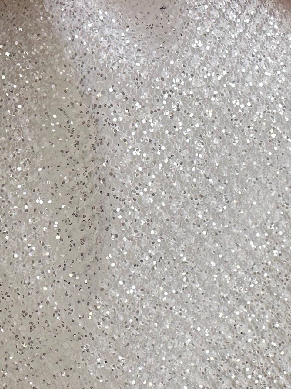 White Glitter Tulle - Shining