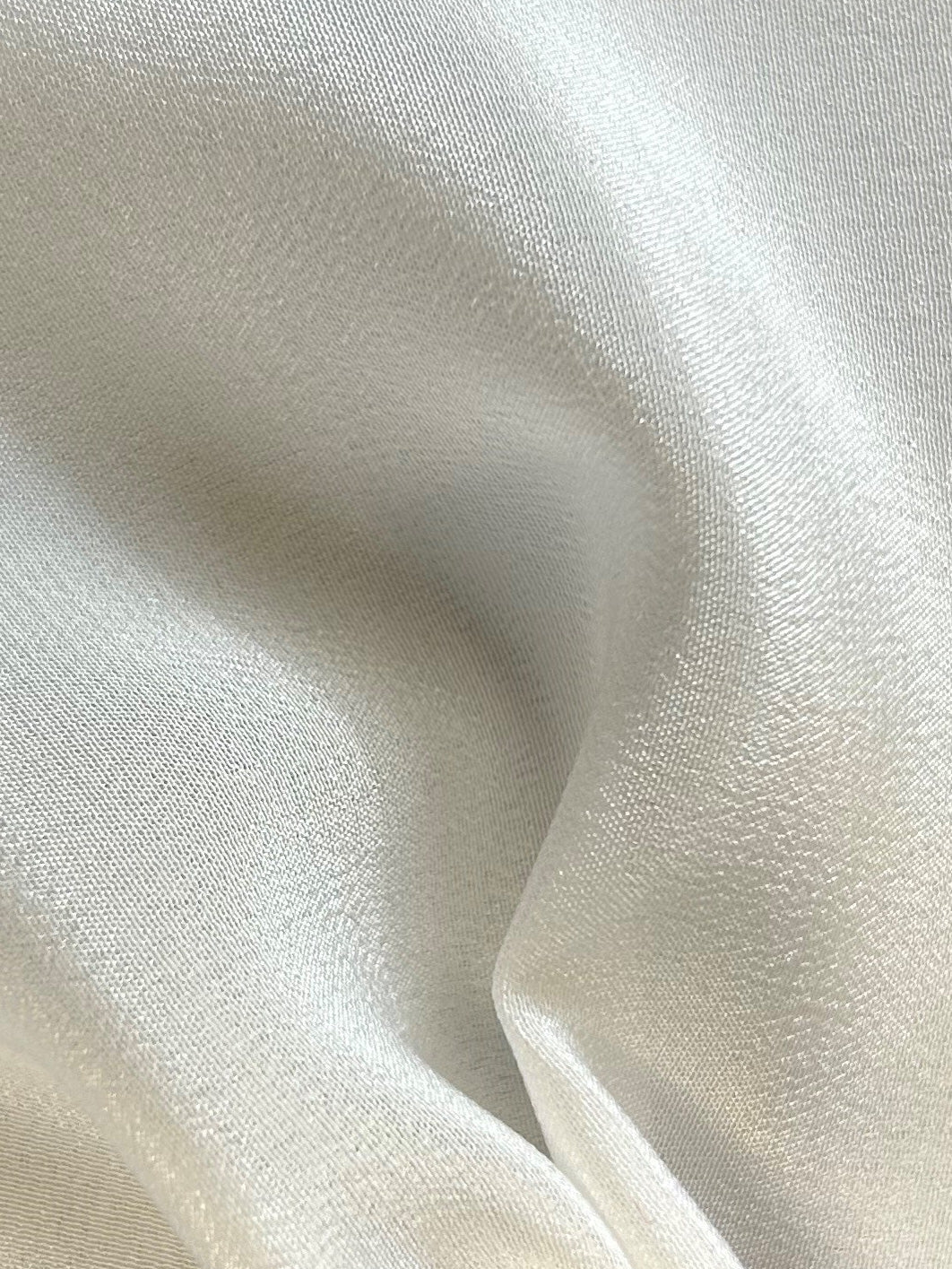 White Silk Crepe de Chine Nobility