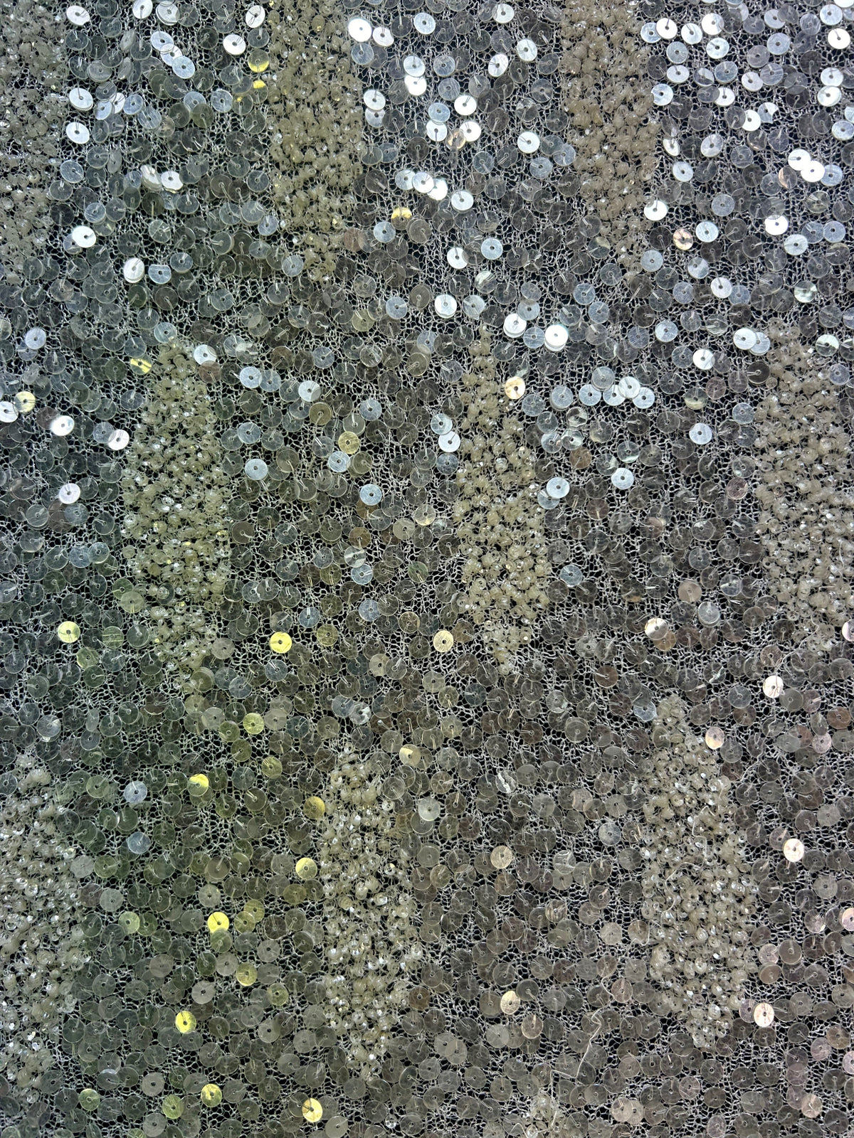 Ivory Sequinned Lace - Zaheera