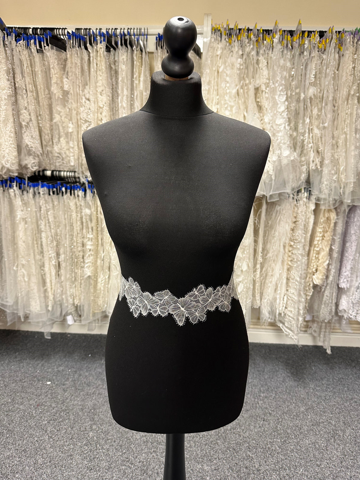 Ivory Butterfly Lace Trim - Mariner