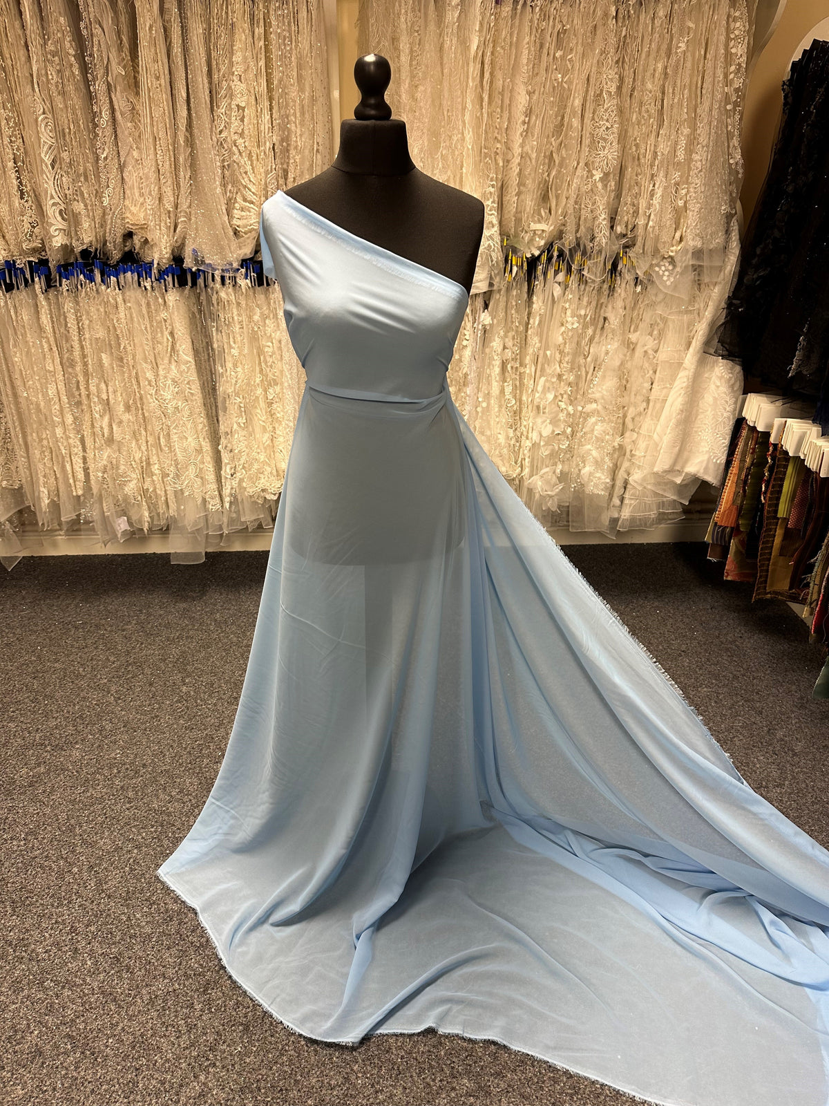Light Blue Polyester Chiffon - Benevolence