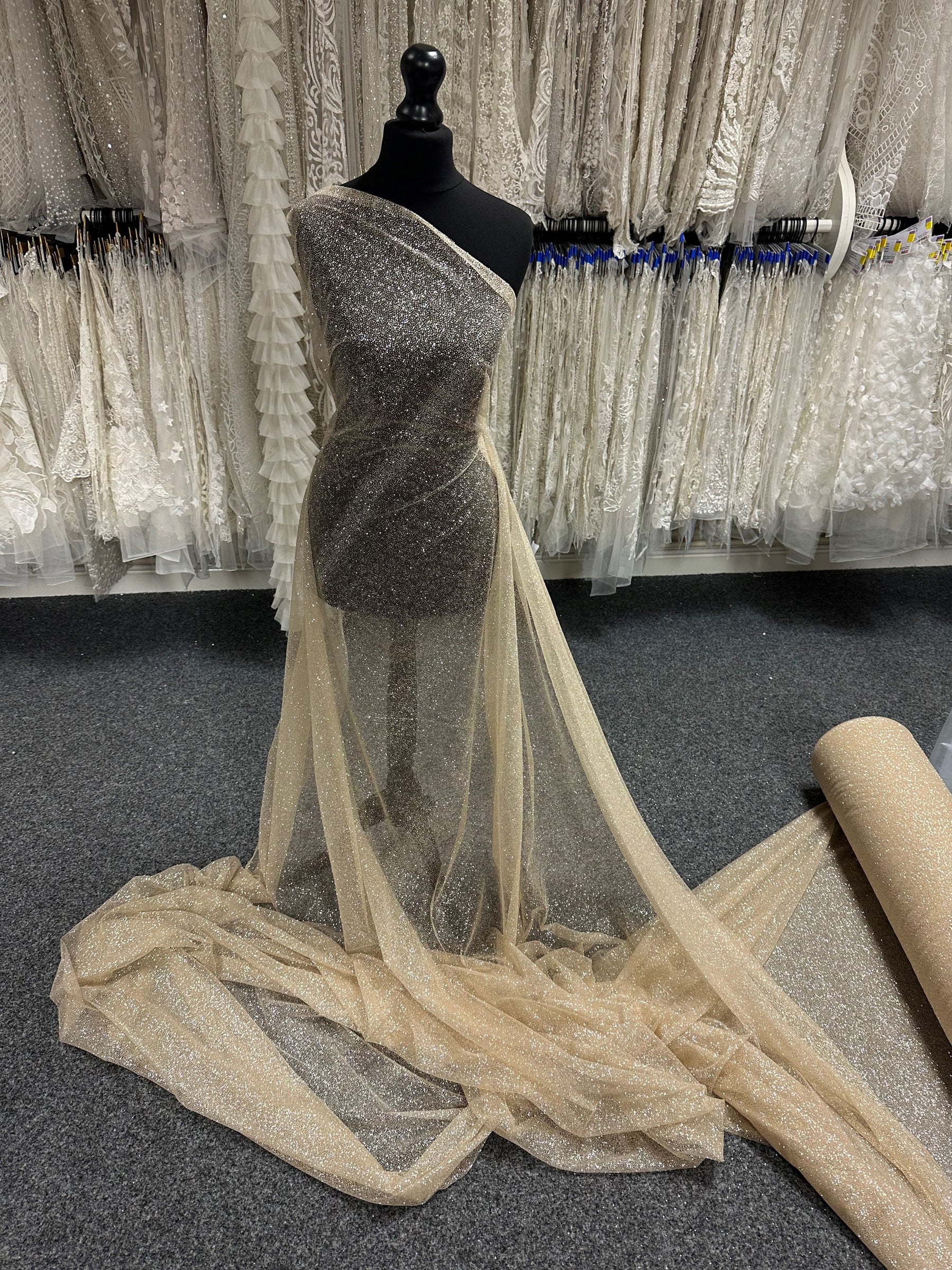 Nude Glitter Tulle - Magnetism