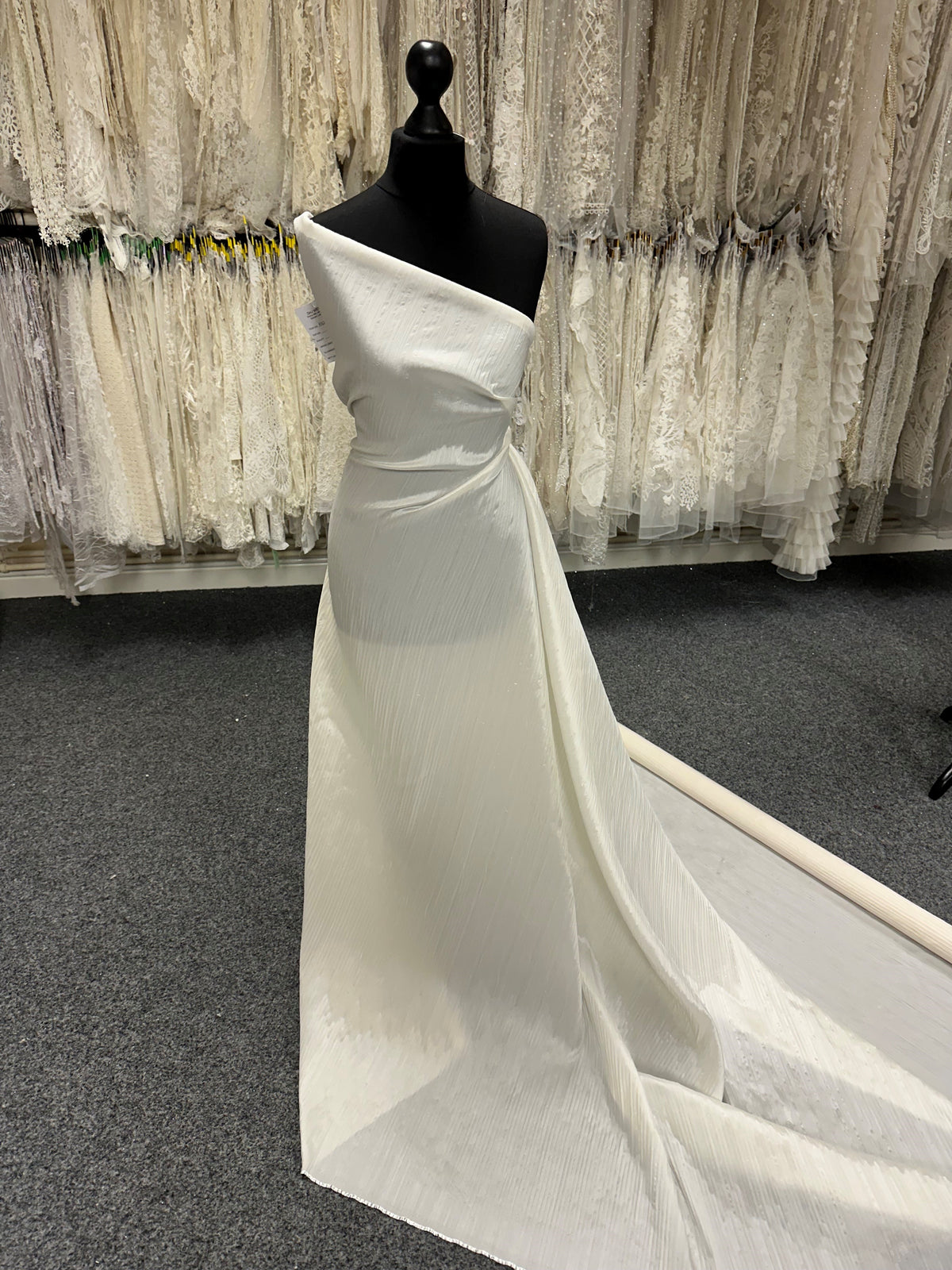 Ivory Crinkled Satin - Magnitude