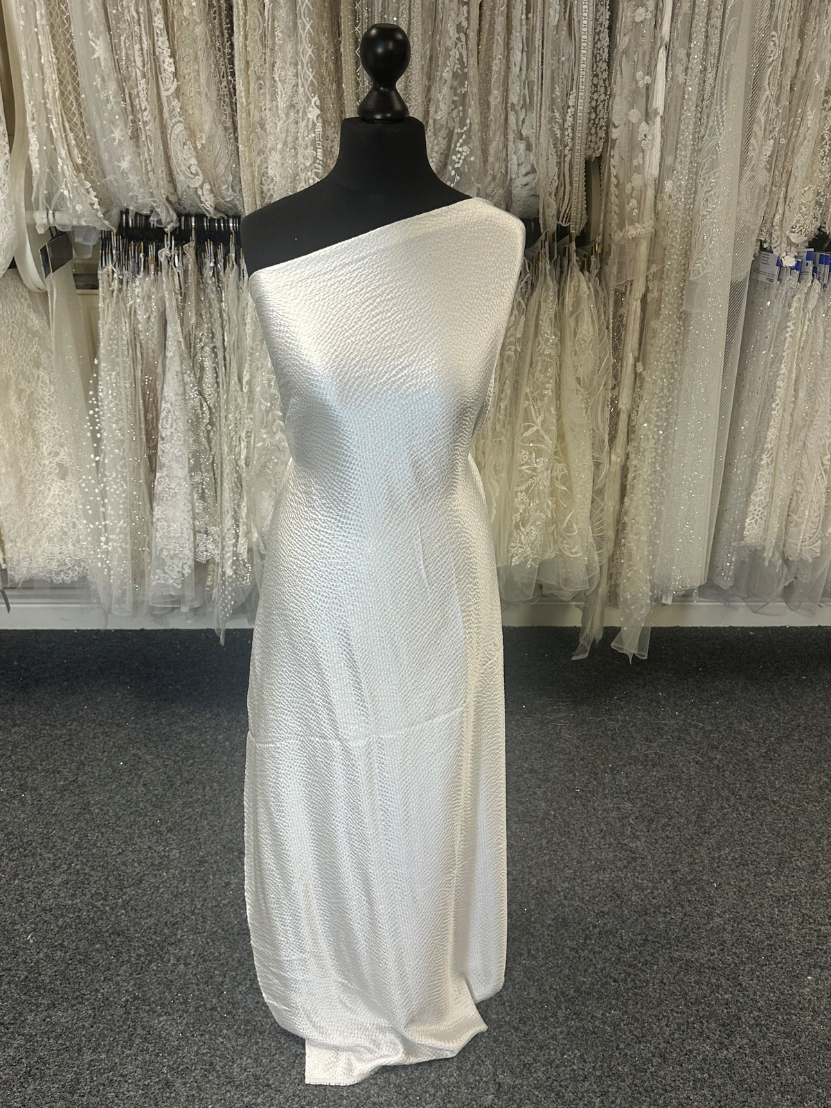 Ivory Silk Hammer Satin - St Maxime