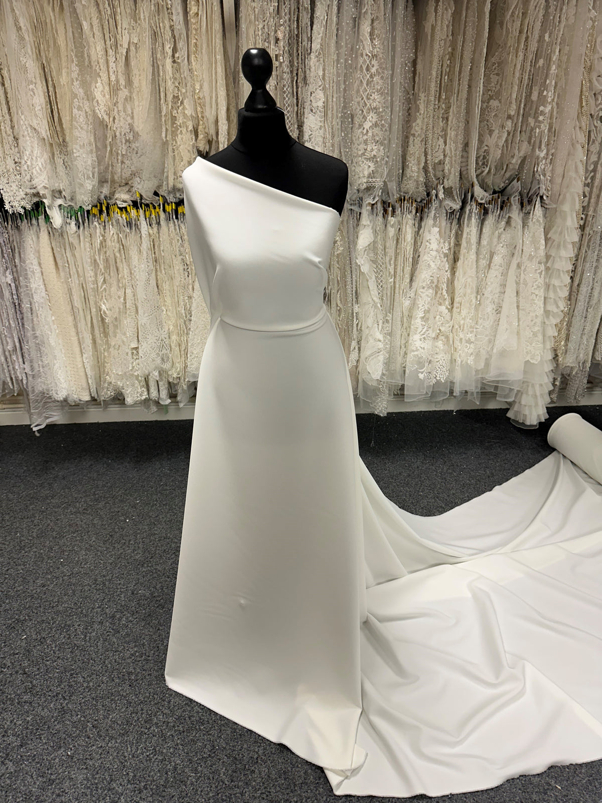 Ivory Polyester Heavy Crepe - Theatre