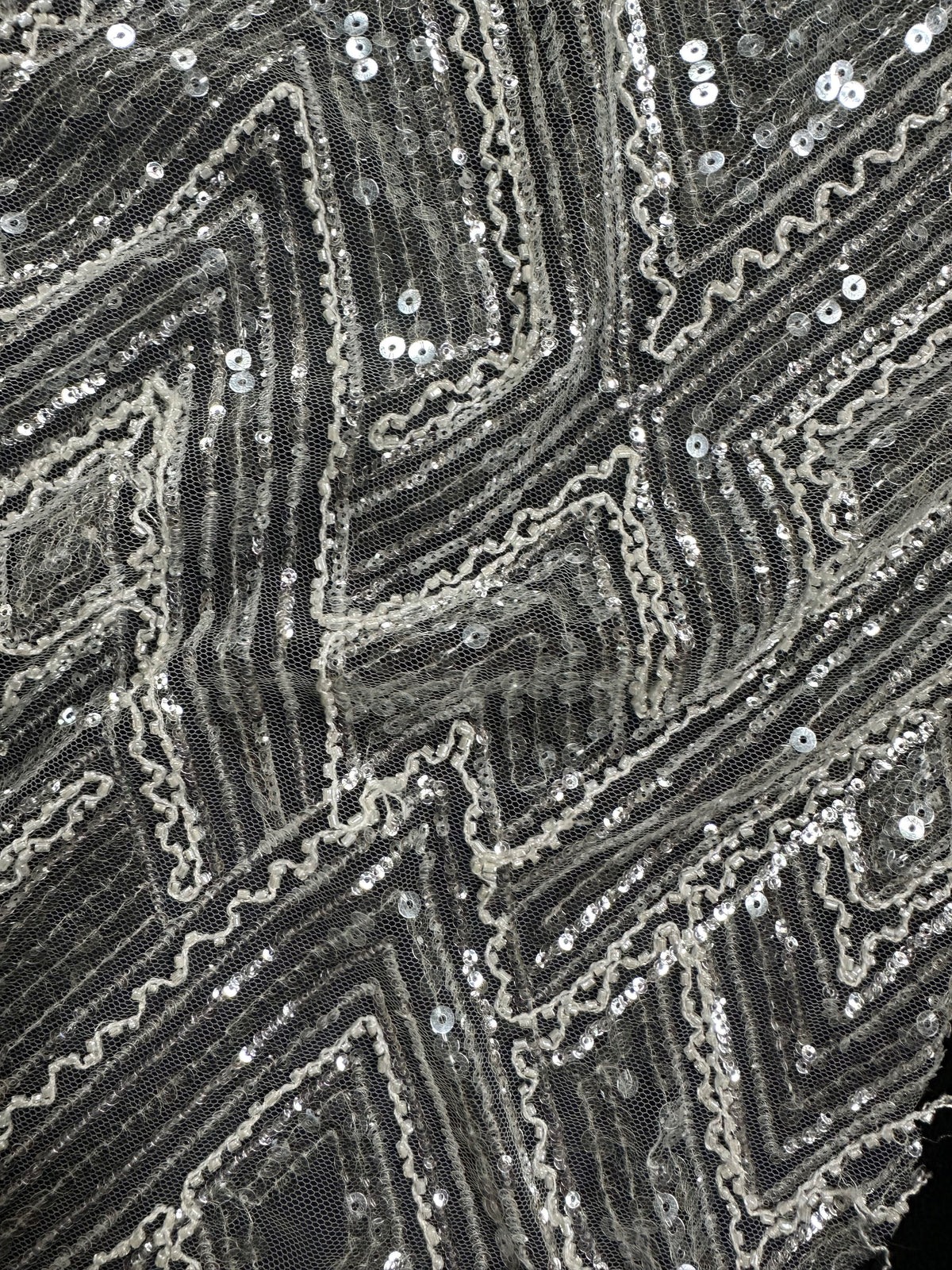 Ivory Sequined Tulle - Angola