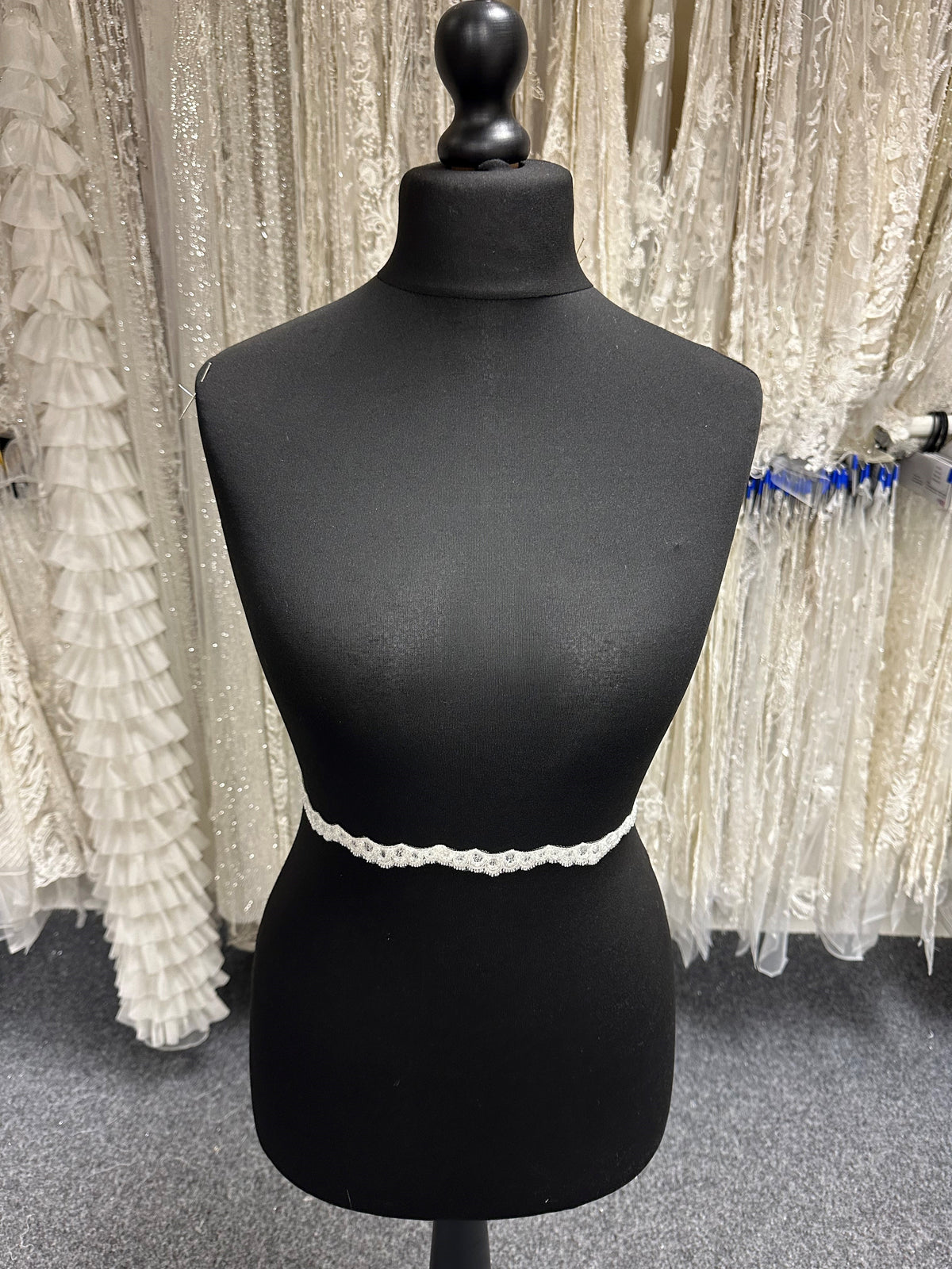 Ivory Beaded Lace Trim - Ashanti