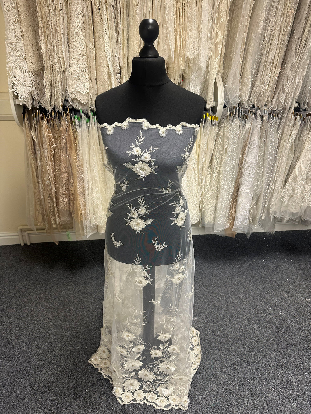 Ivory Sequin Lace - Arvid