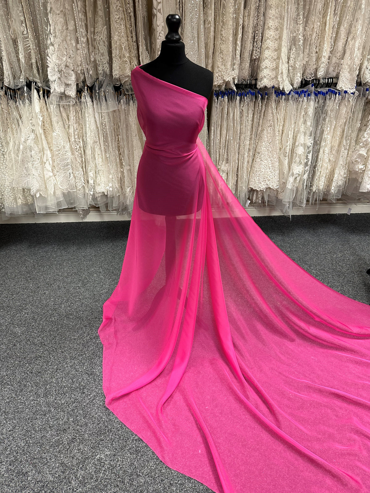 Pink Polyester Chiffon - Honesty