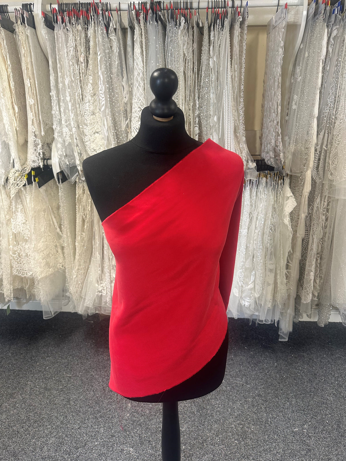 Red Silk Double Crepe - Tantalise