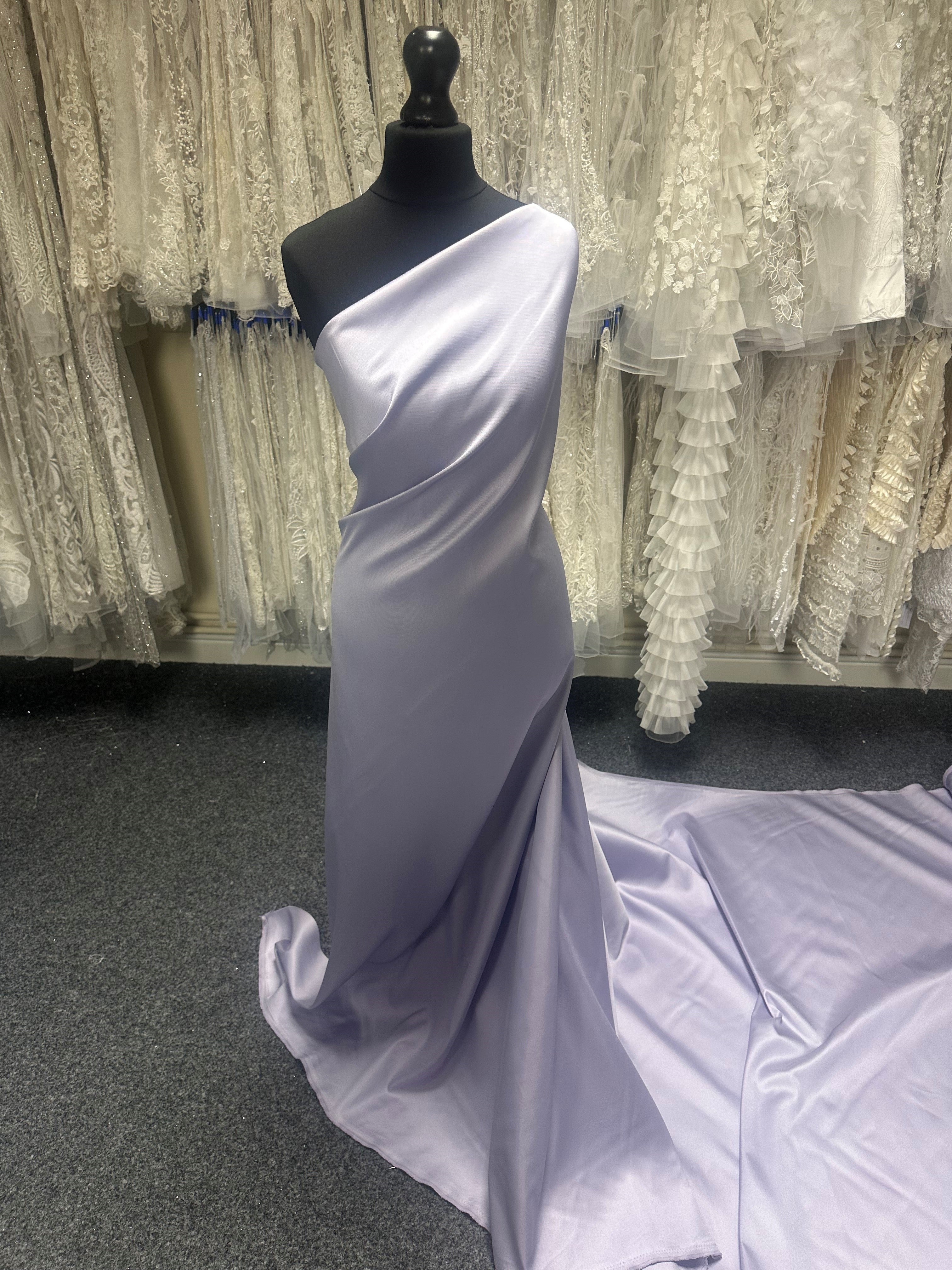 Deep Lilac Silk Blend Mikado Fabric main image 0