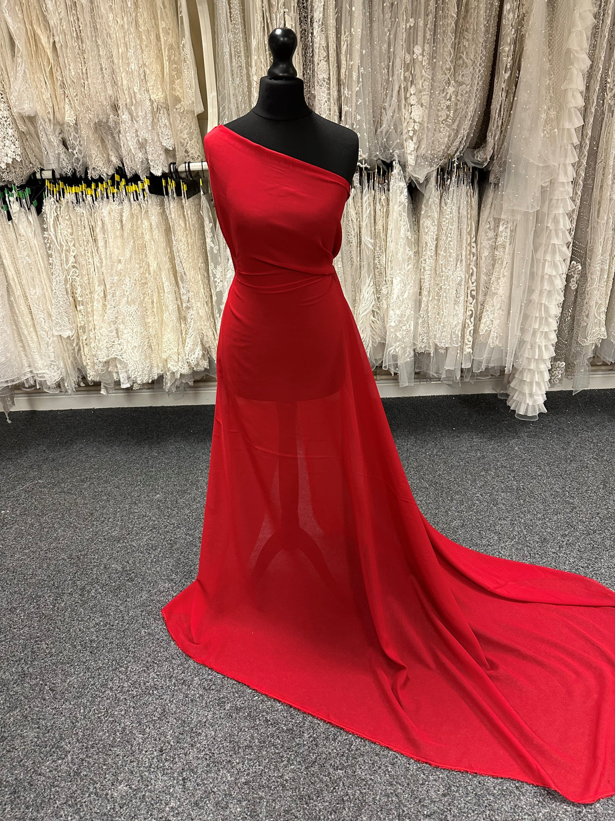 Red Polyester Chiffon - Benevolence