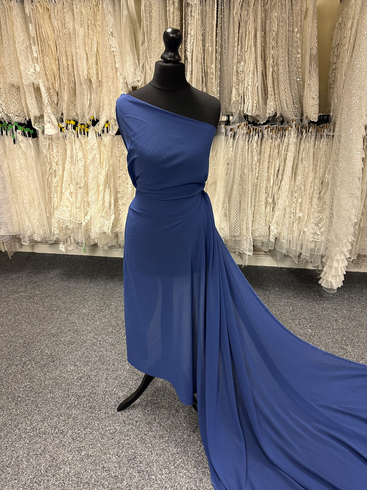 Royal Polyester Chiffon Fabric - Serendipity