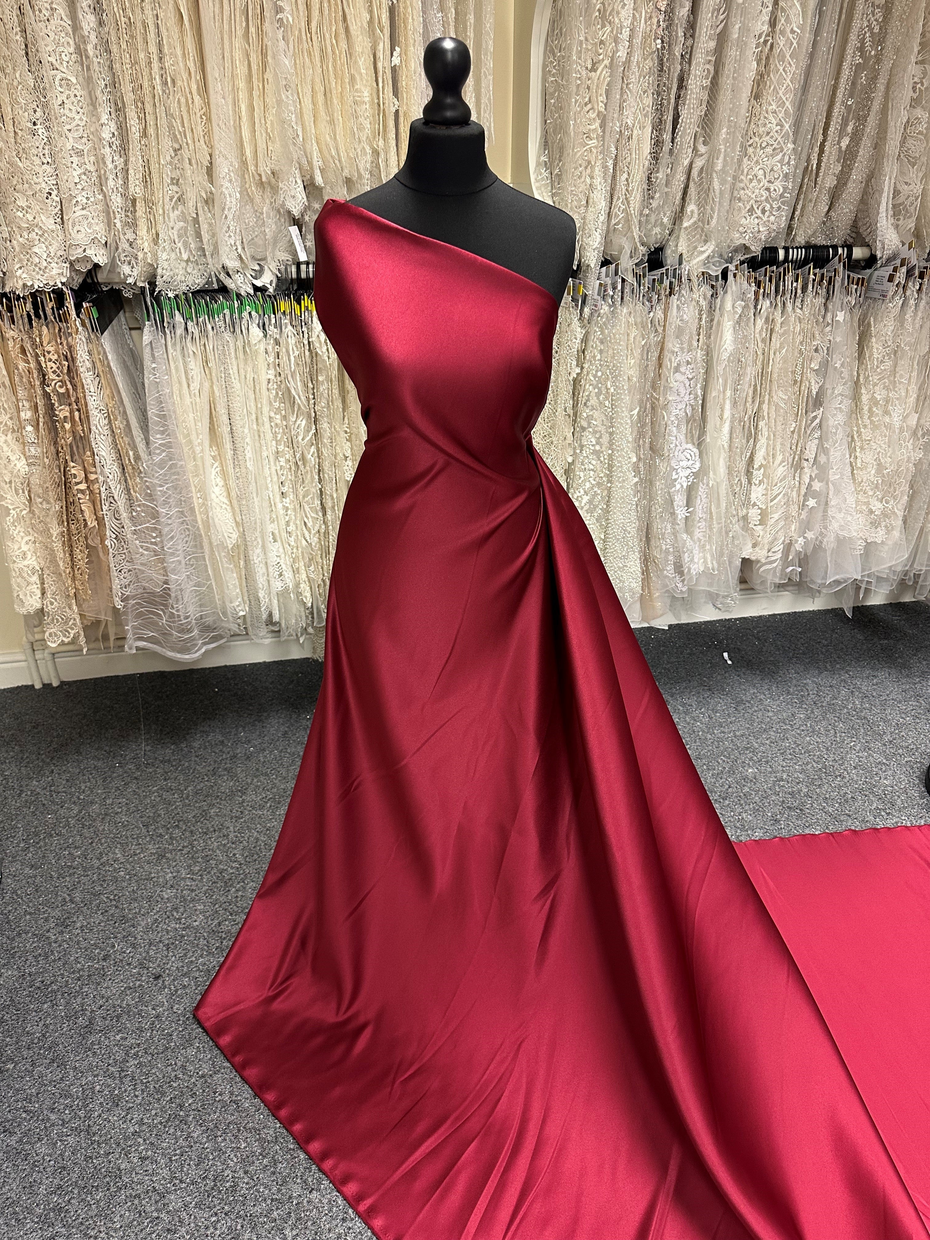 chinese dress ladies Open Back Long Satin Gown with V-neck-Wisteria main image 0