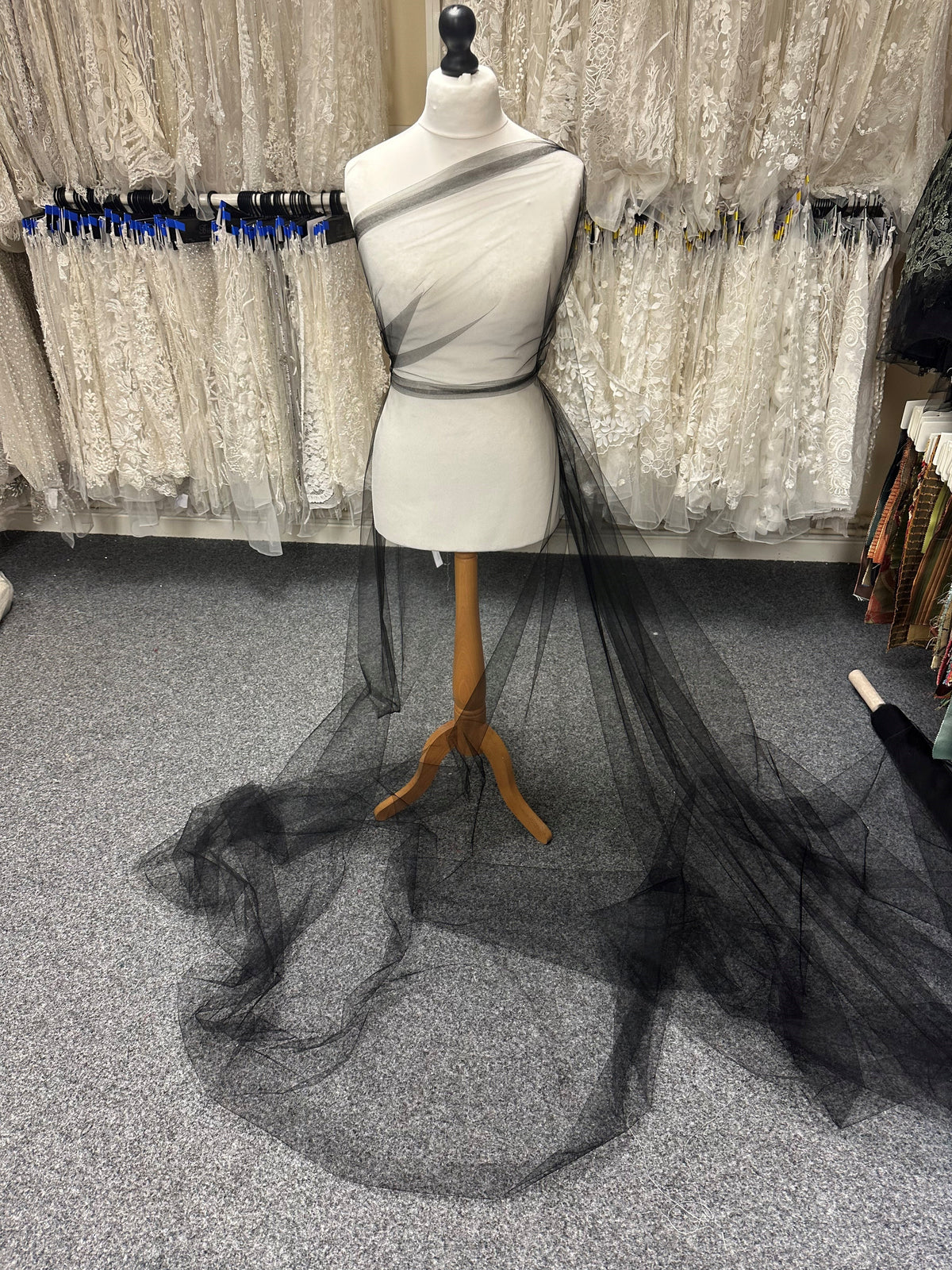 Black Tulle for Veils - Baritone