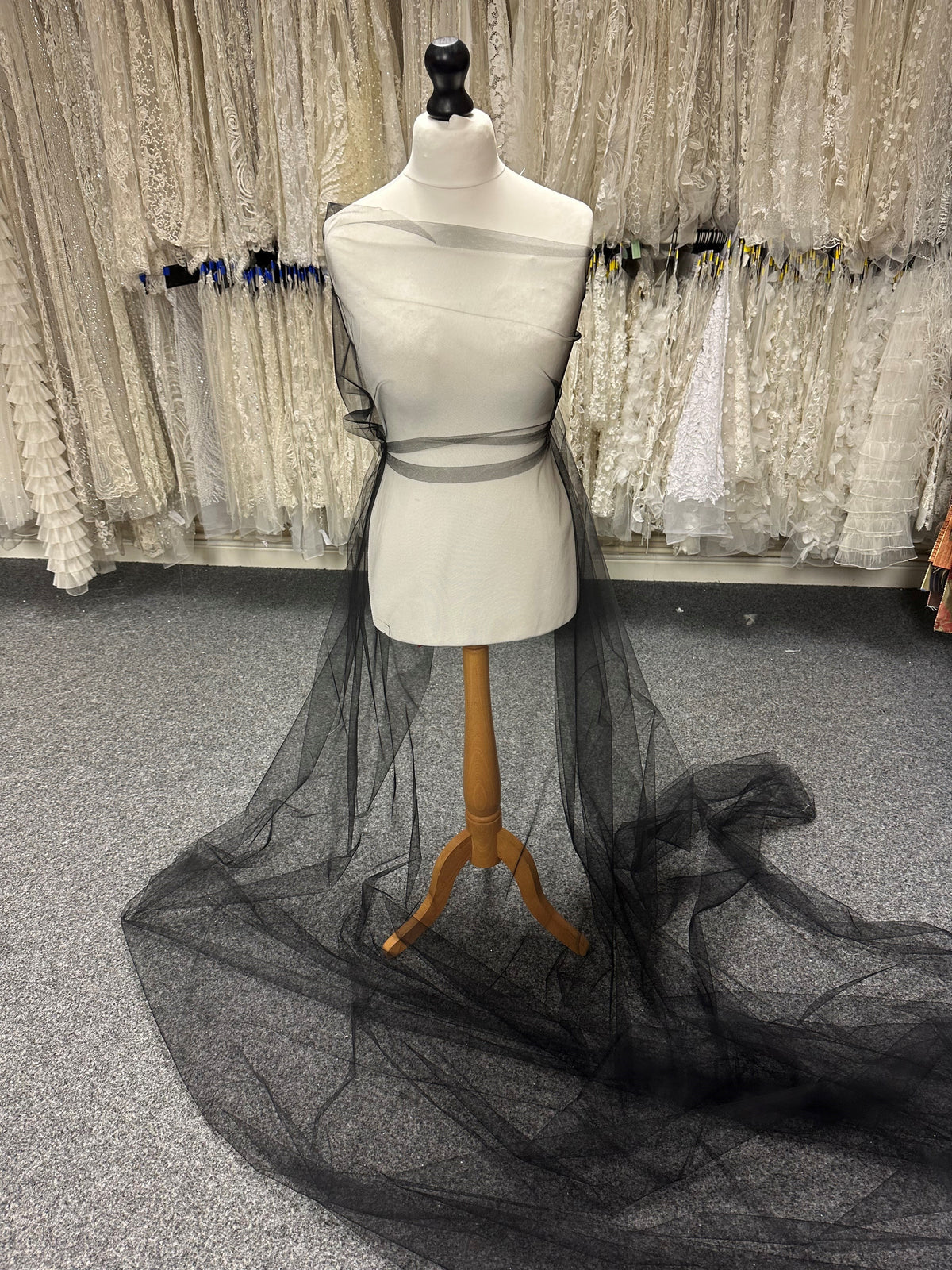 Black Tulle for Veils – Crescendo
