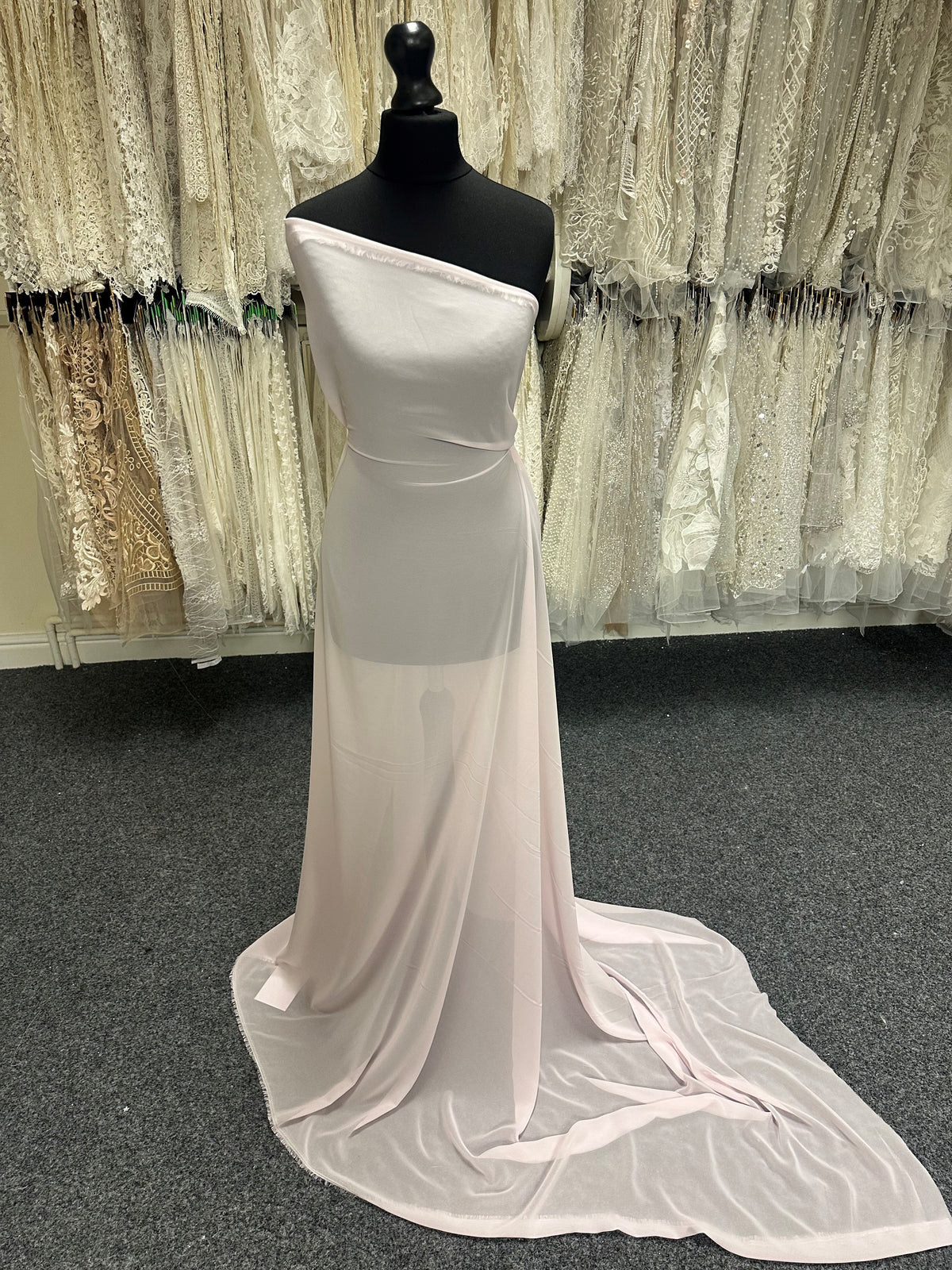 Blush Pink Polyester Chiffon - Benevolence