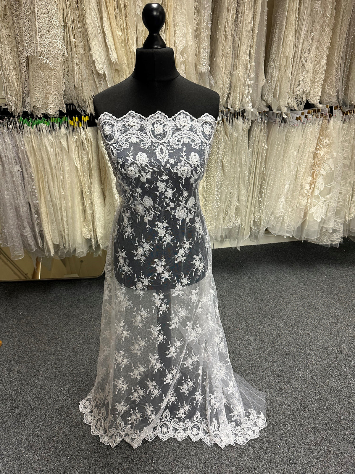 White Beaded Lace - Sappy