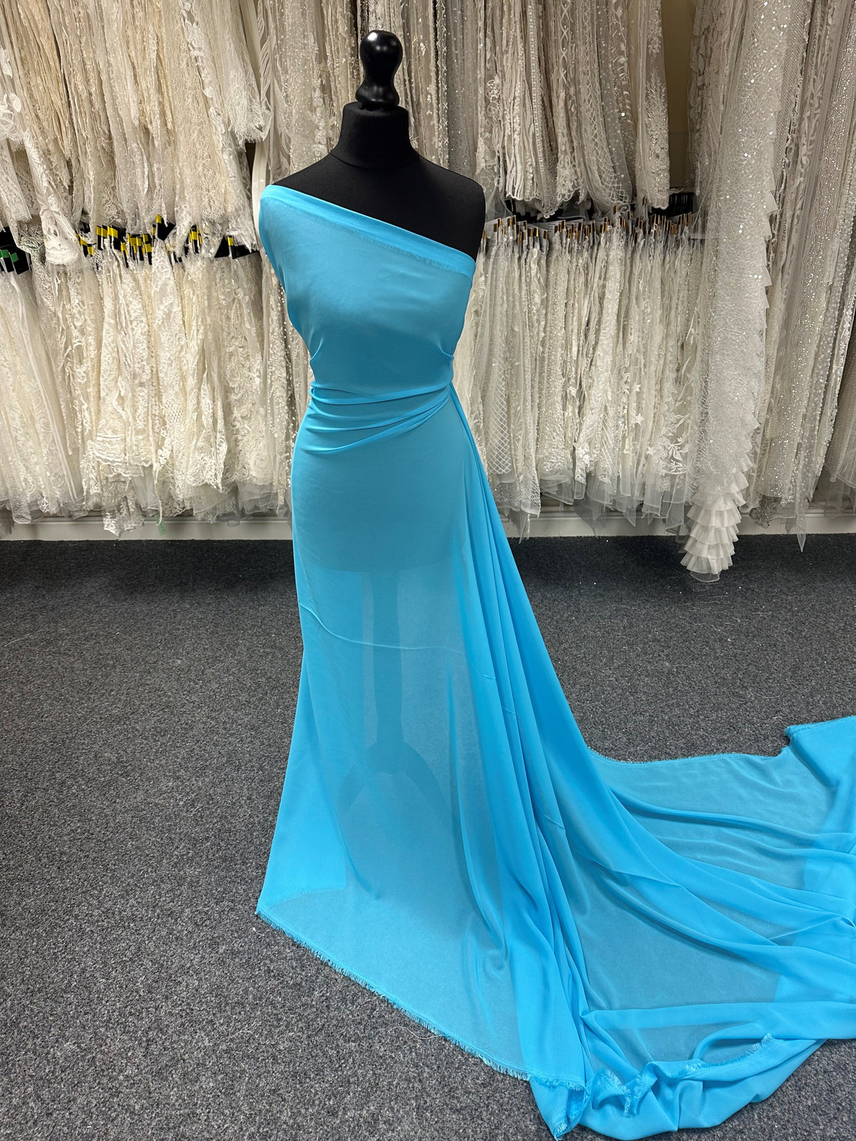 Turquoise Polyester Chiffon - Benevolence