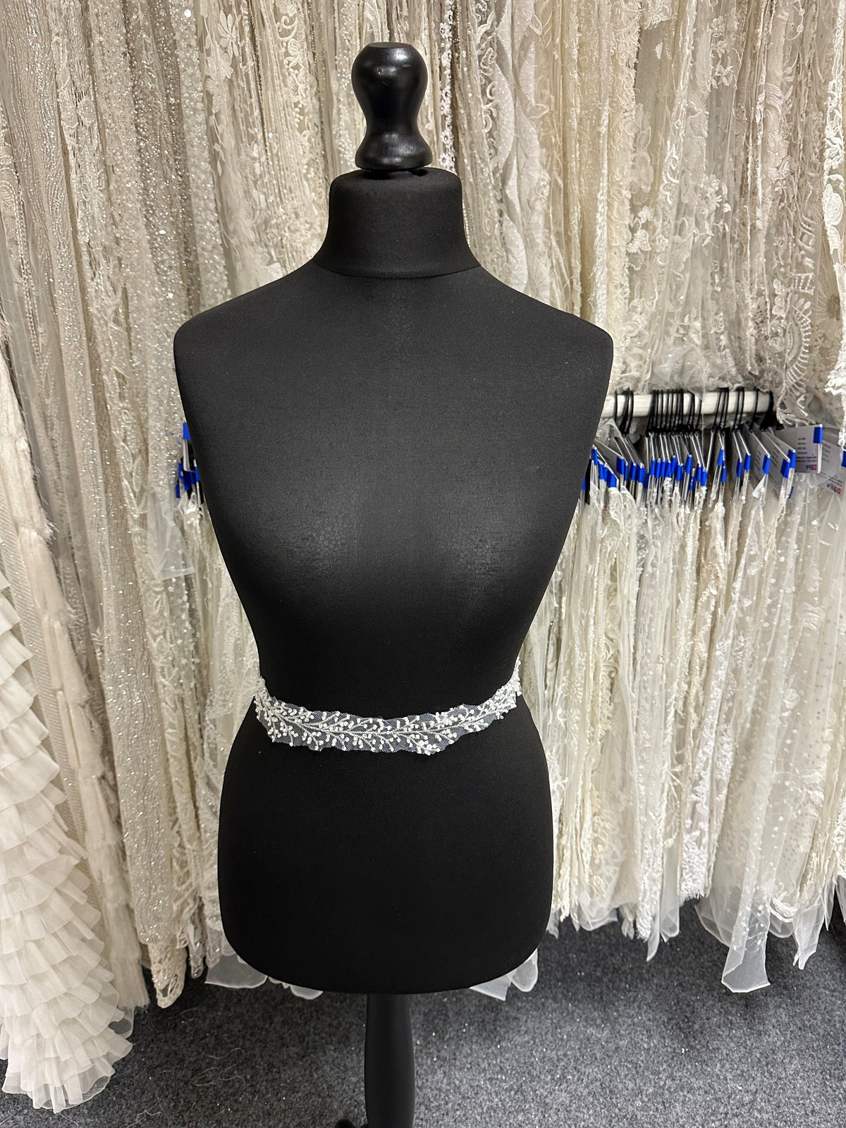 Ivory Beaded and Sequin Lace Trim - EH2031