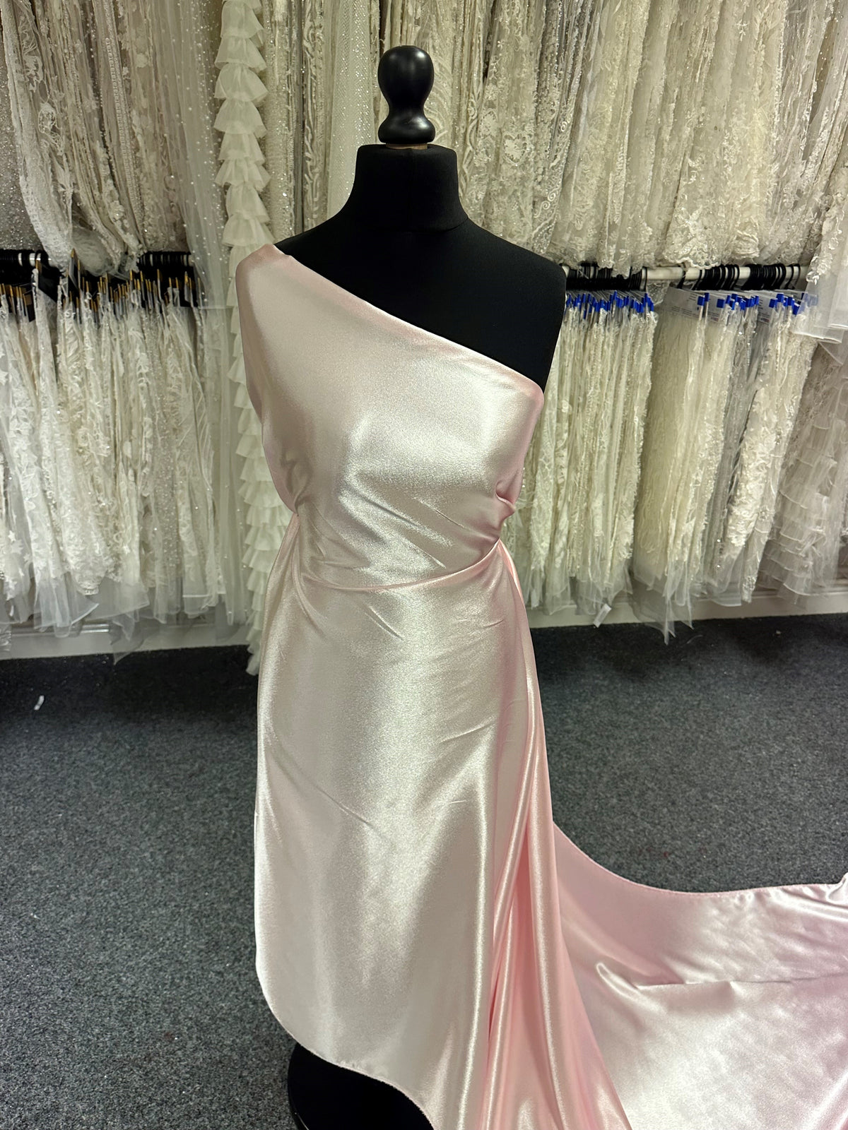 Pink Polyester Crepe Back Satin - Desire