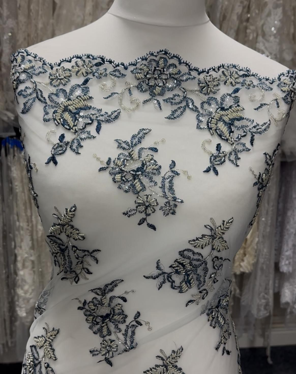 French Blue Lace - Chloe French Blue Lace - Chloe