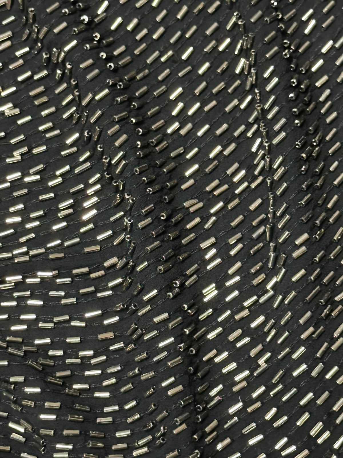 Black Beaded Georgette - Dara