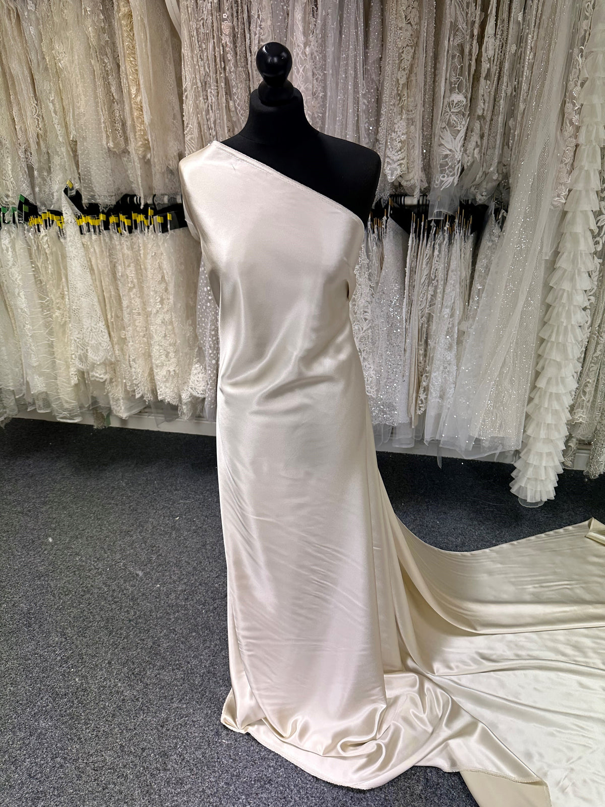 Cream Silk Heavy Crepe Satin - Sublime