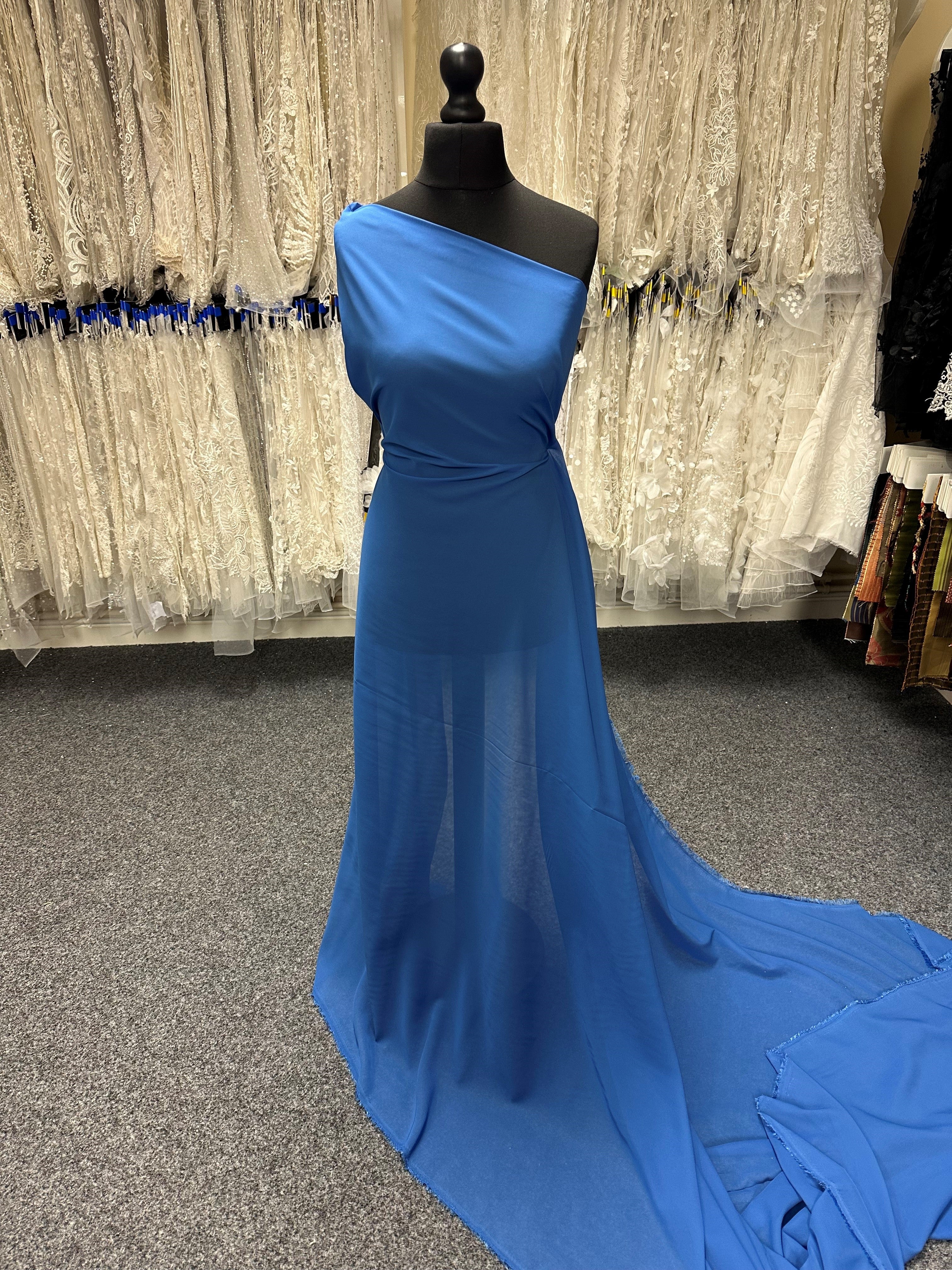 Royal Blue Polyester Chiffon