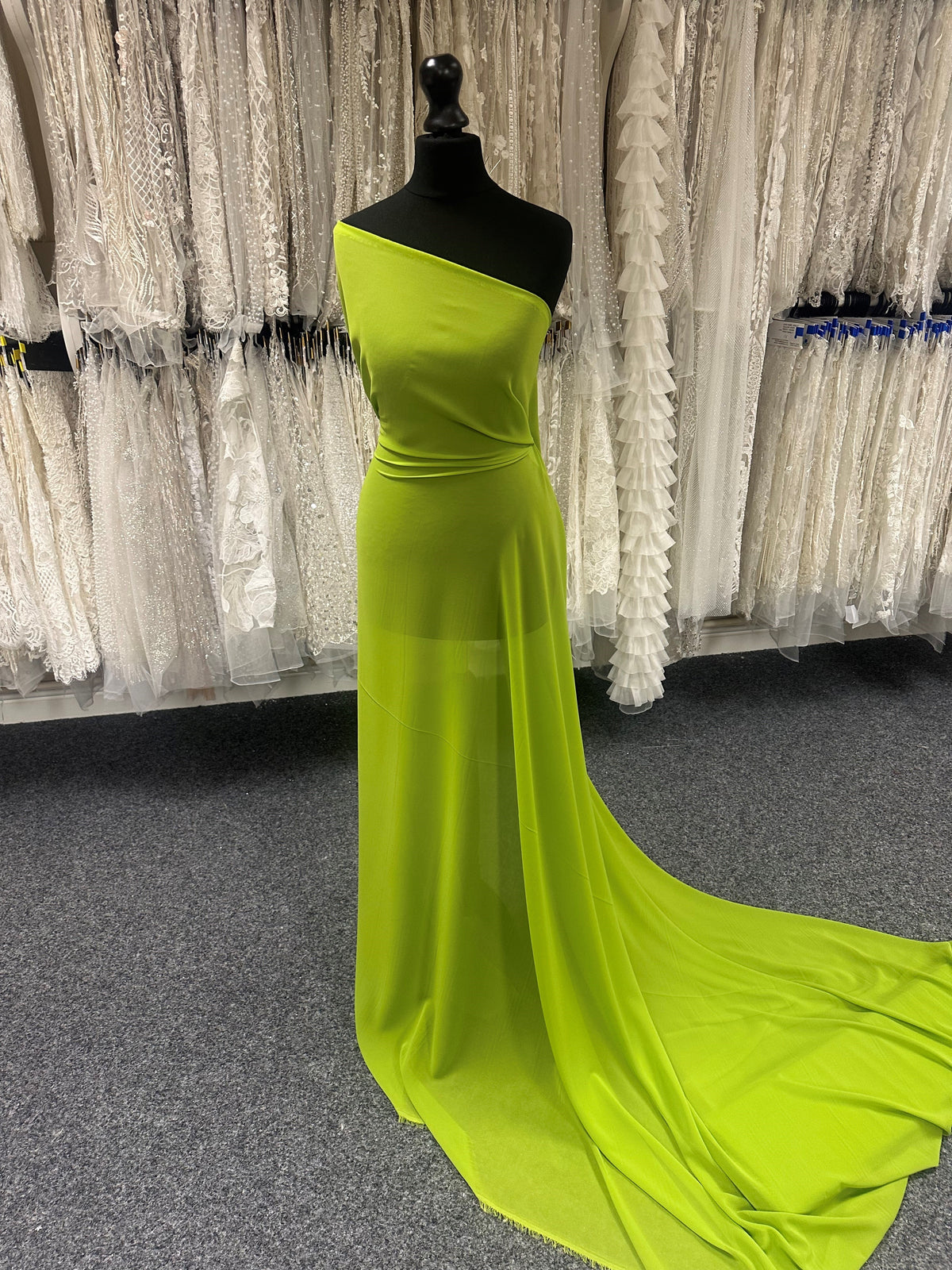 Lime Green Polyester Chiffon - Benevolence