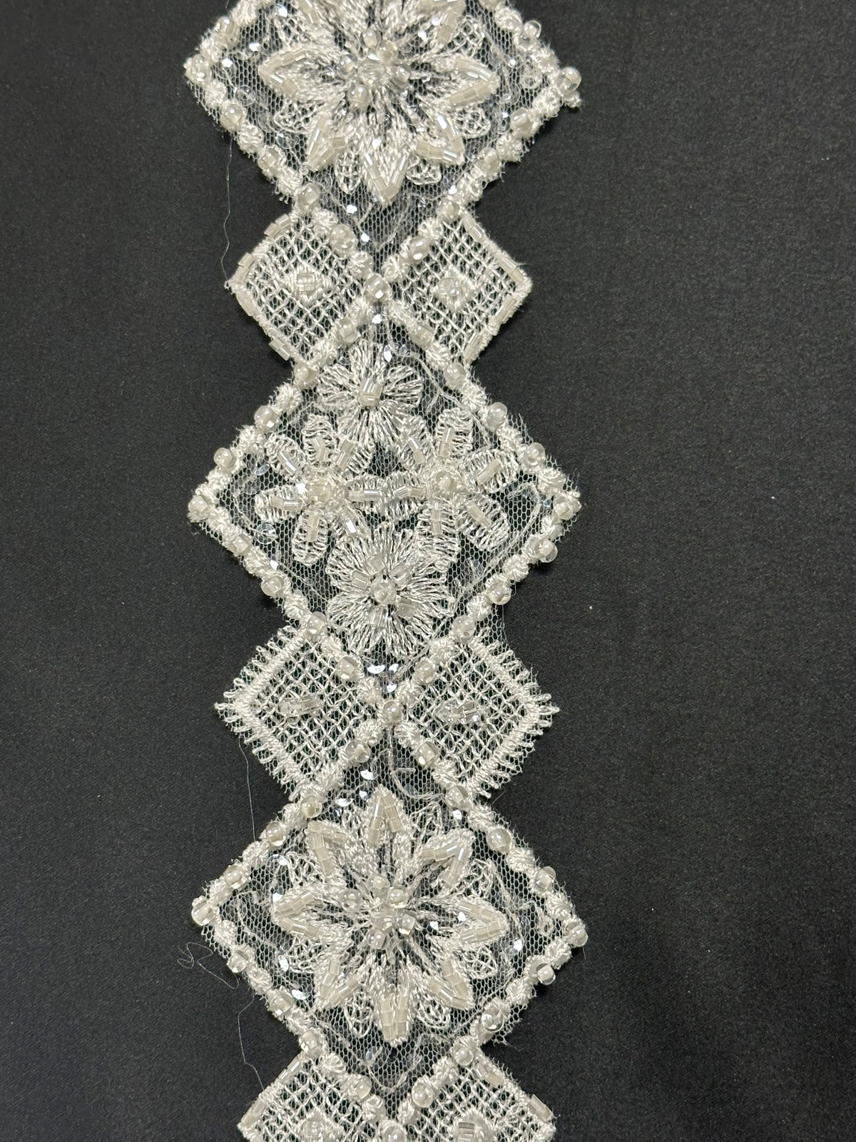 Ivory Beaded Lace Trim - Bumbershoot