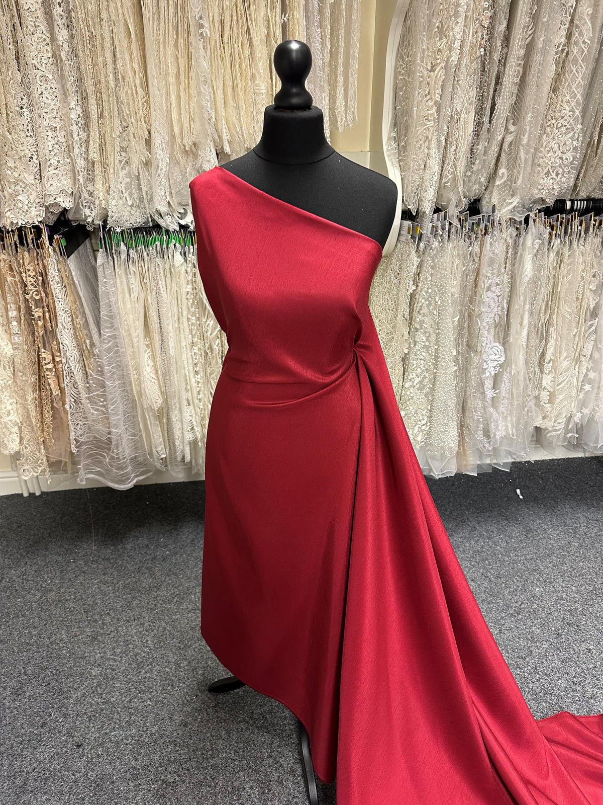 Ruby Polyester Satin Backed Dupion - Clarity