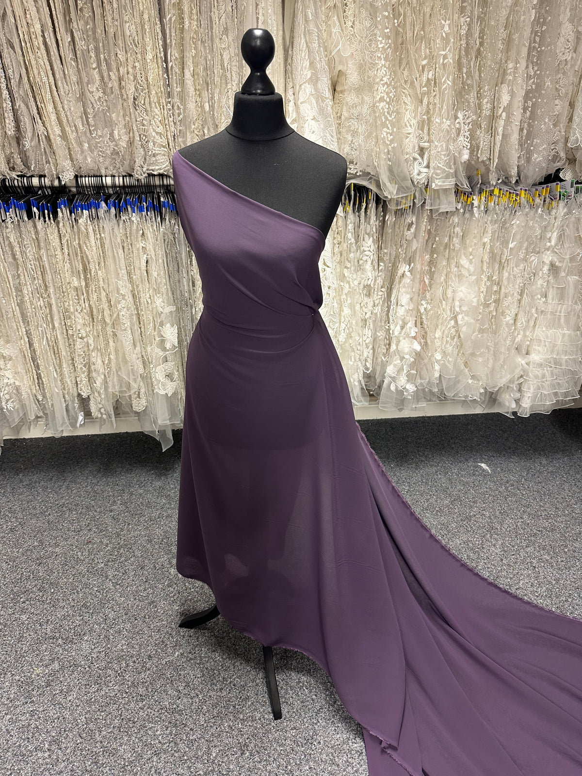 Aubergine Polyester Chiffon Fabric - Serendipity