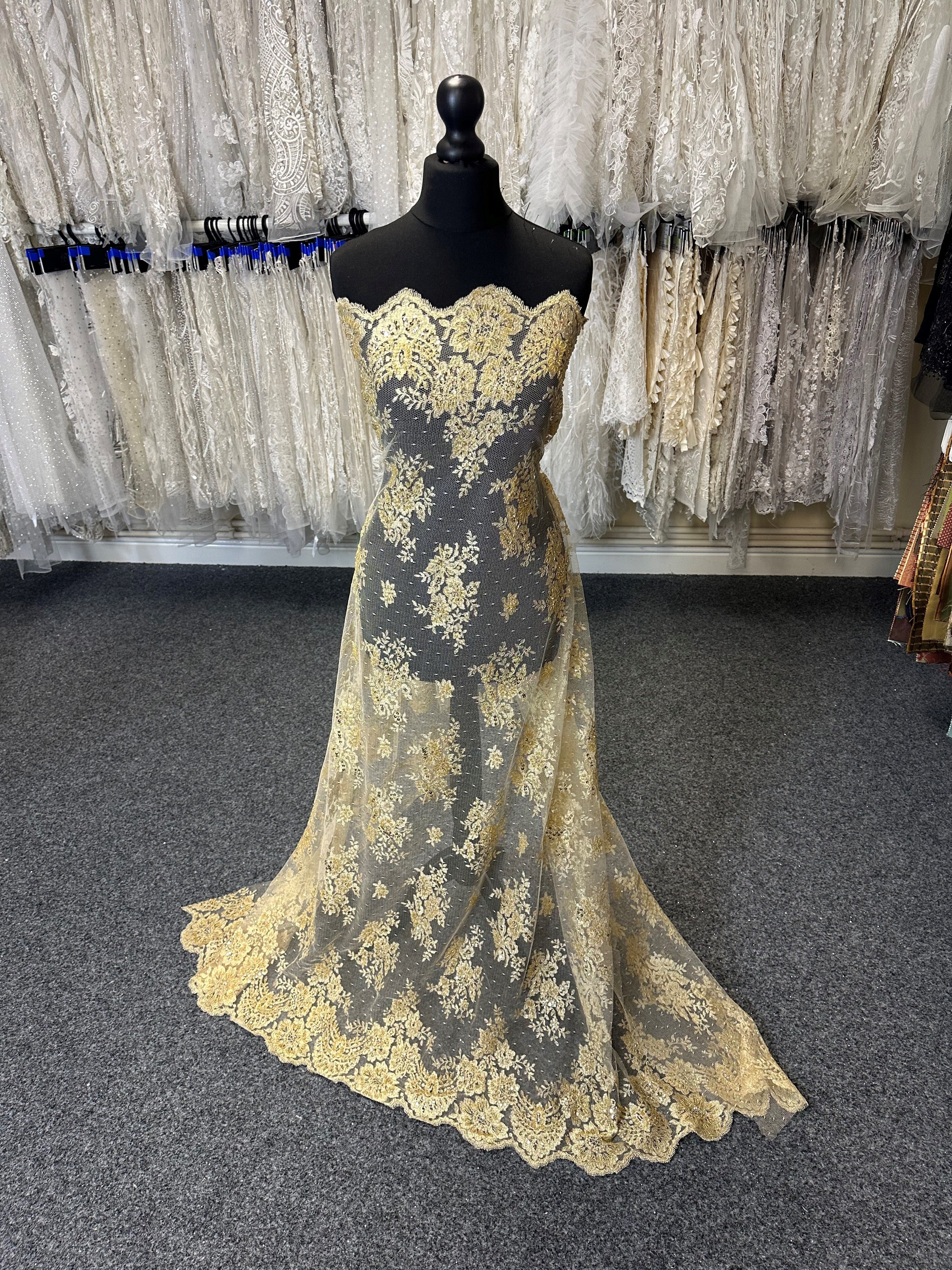 Totally Stunning Gold Beaded Lace Hattie Totally Stunning Gold Beaded Lace Hattie
