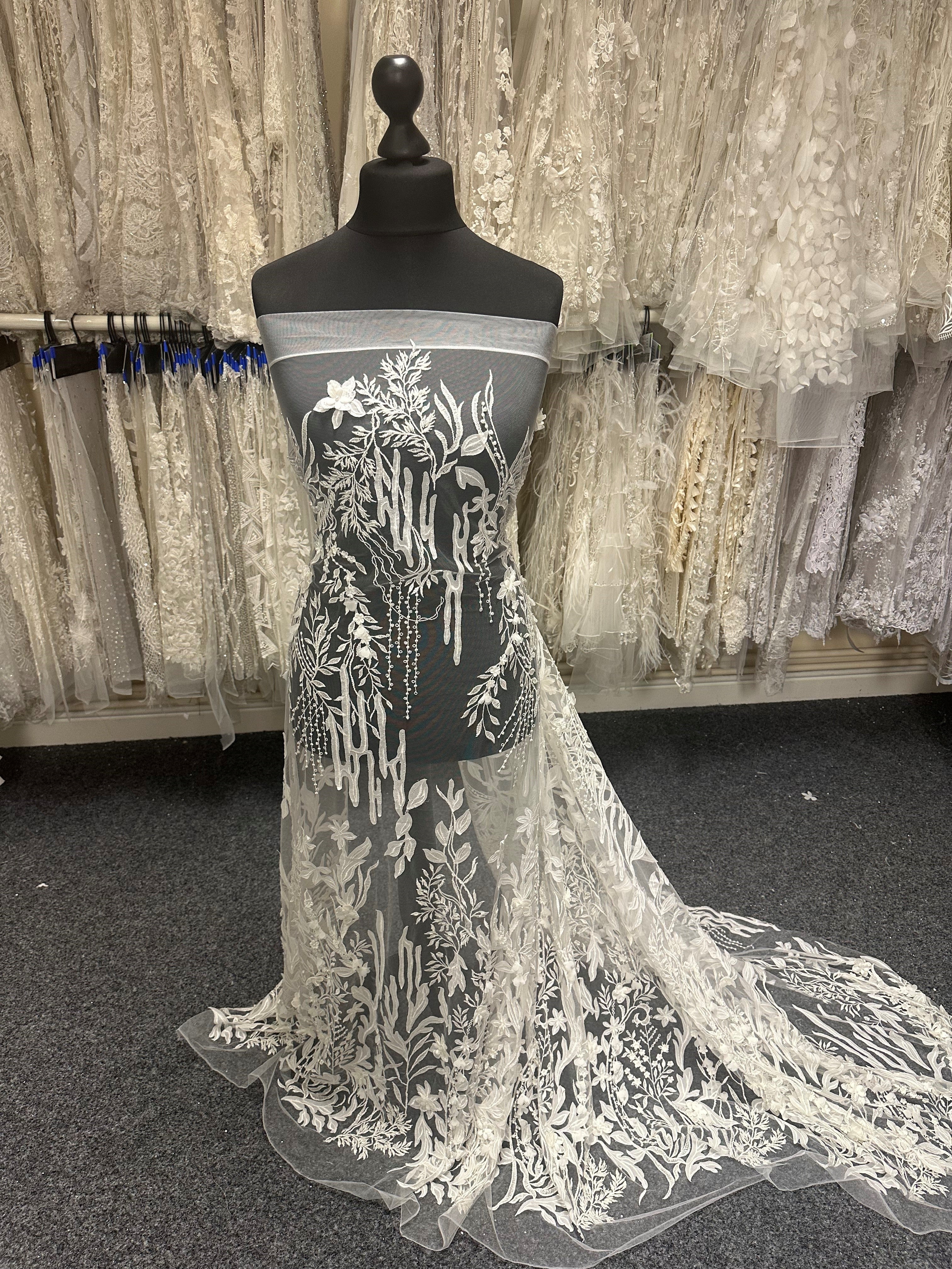 Ivory Embroidered Lace