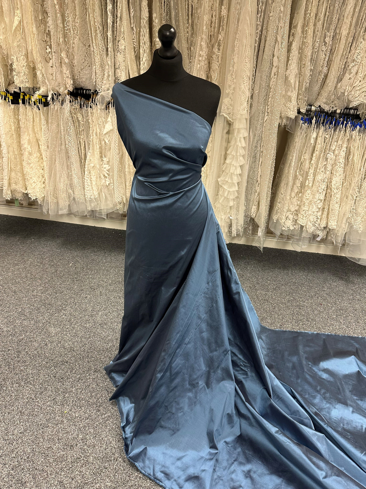 Mineral Blue Silk Dupion - Masquerade