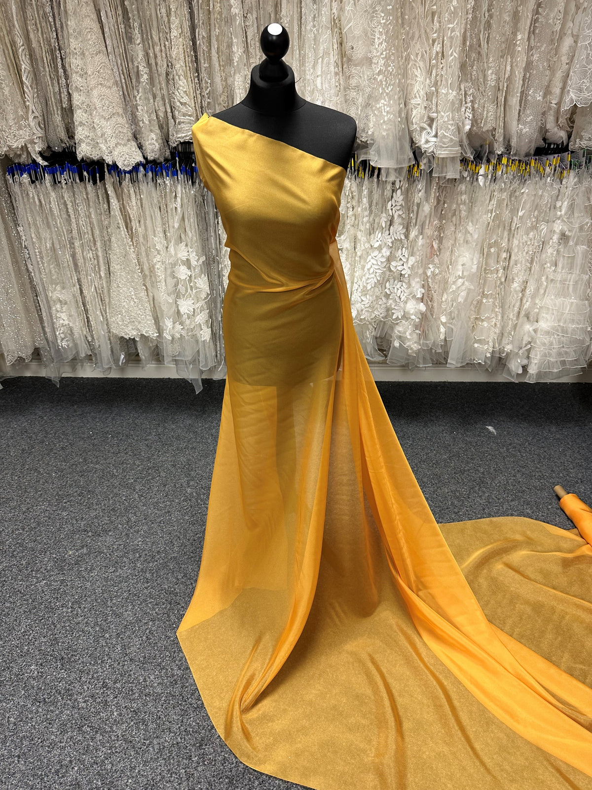 Saffron Polyester Chiffon - Honesty