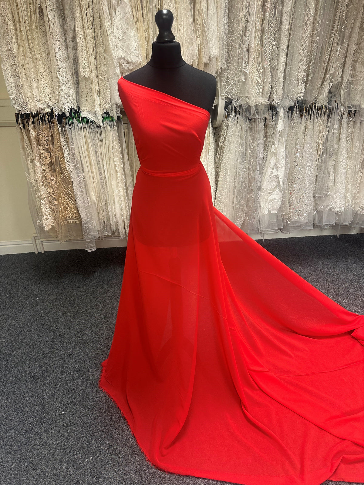 Scarlet Polyester Chiffon - Benevolence