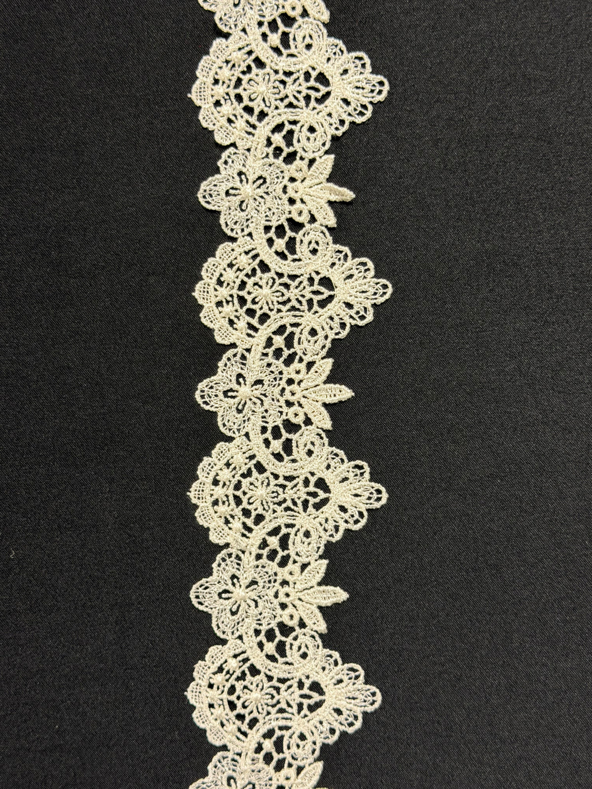 Dark Ivory Guipure Lace Trim – T435