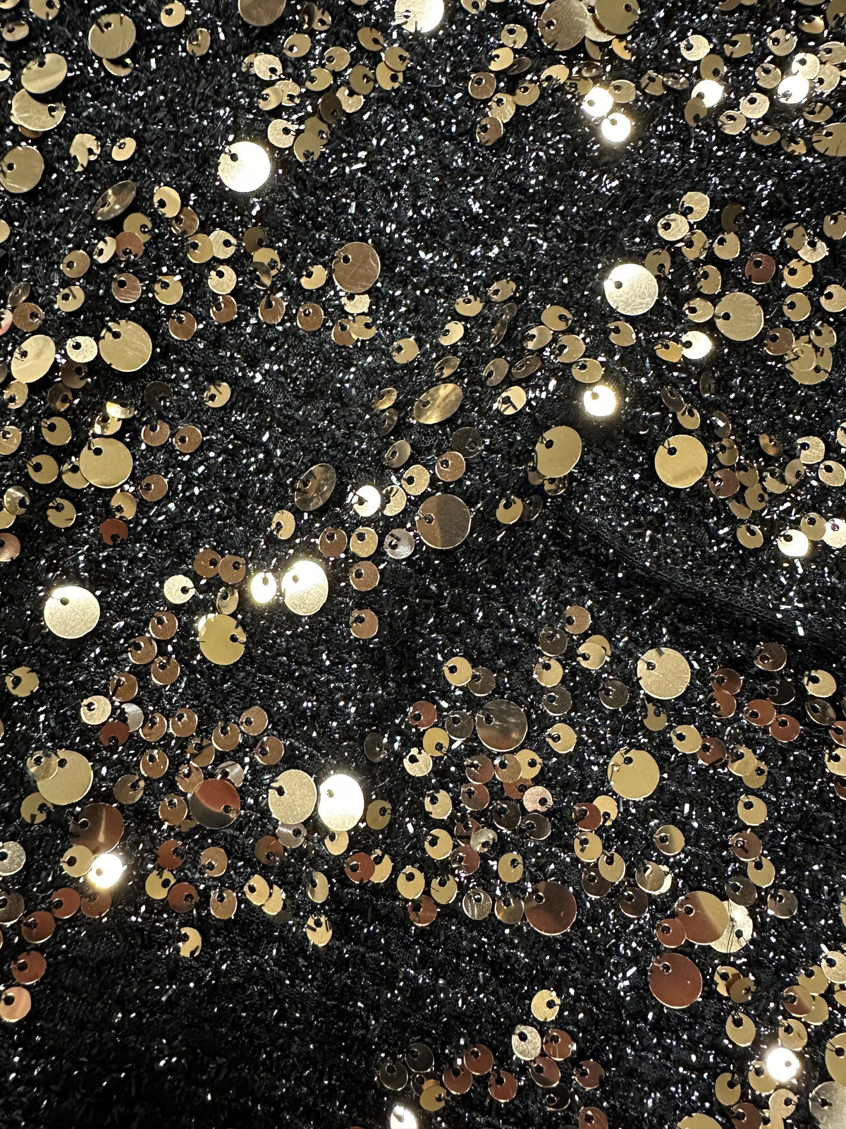 Gold Sequin Embellished Mesh - Casablanca