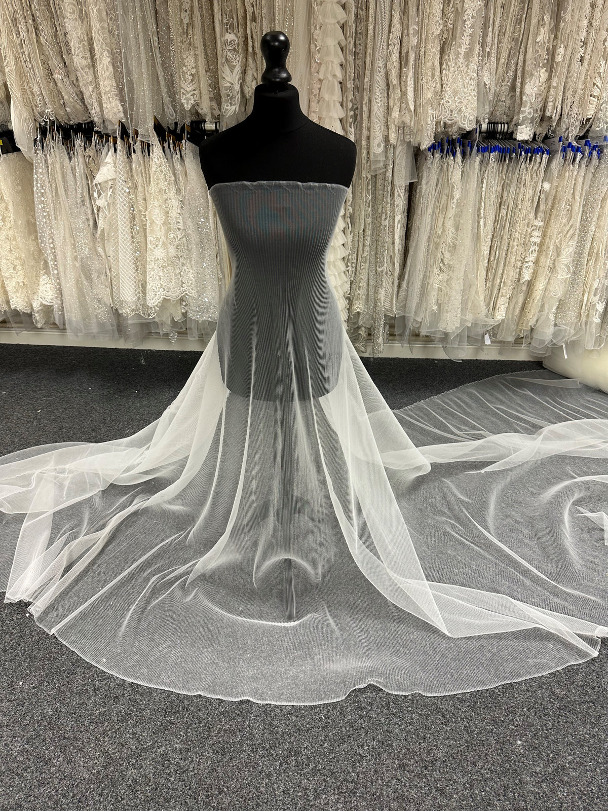 Ivory Pleated Tulle - Jomana