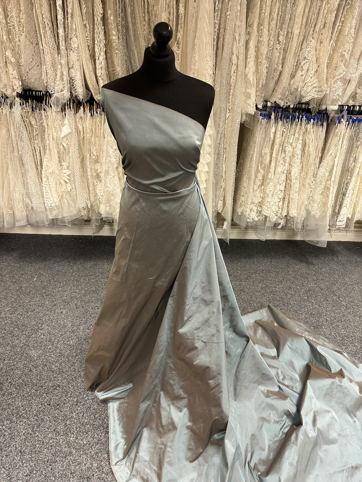 Steel Grey Silk Dupion - Masquerade